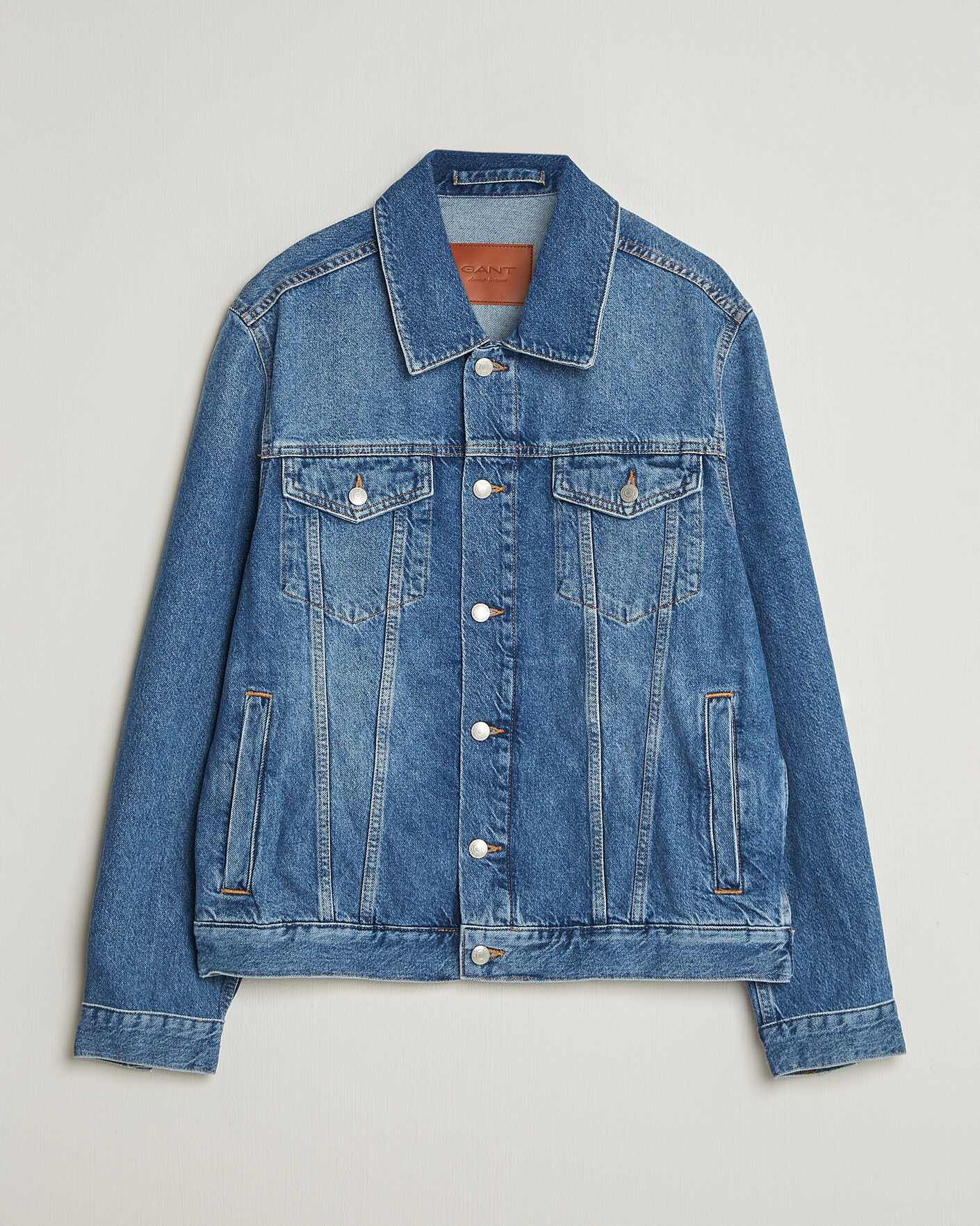 Heren | Jassen | Gant | Denim Trucker Jacket Mid Blue