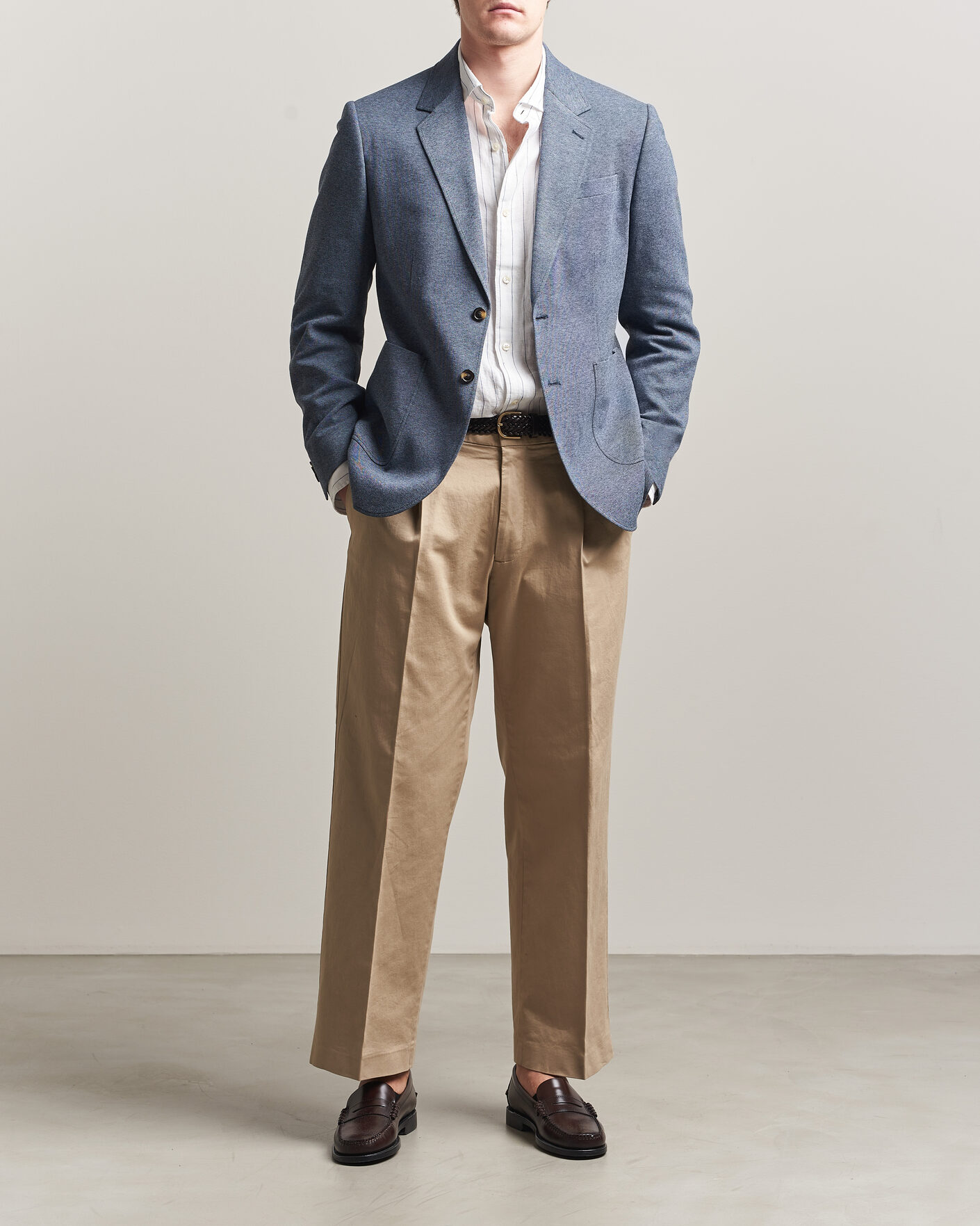 Heren | Blazers | Gant | Two Tone Jersey Pique Blazer Salty Sea