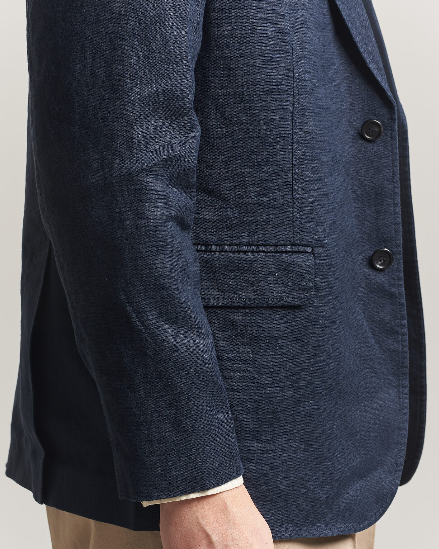Homme | Blazers | Gant | Garment Dyed Linen Blazer Evening Blue