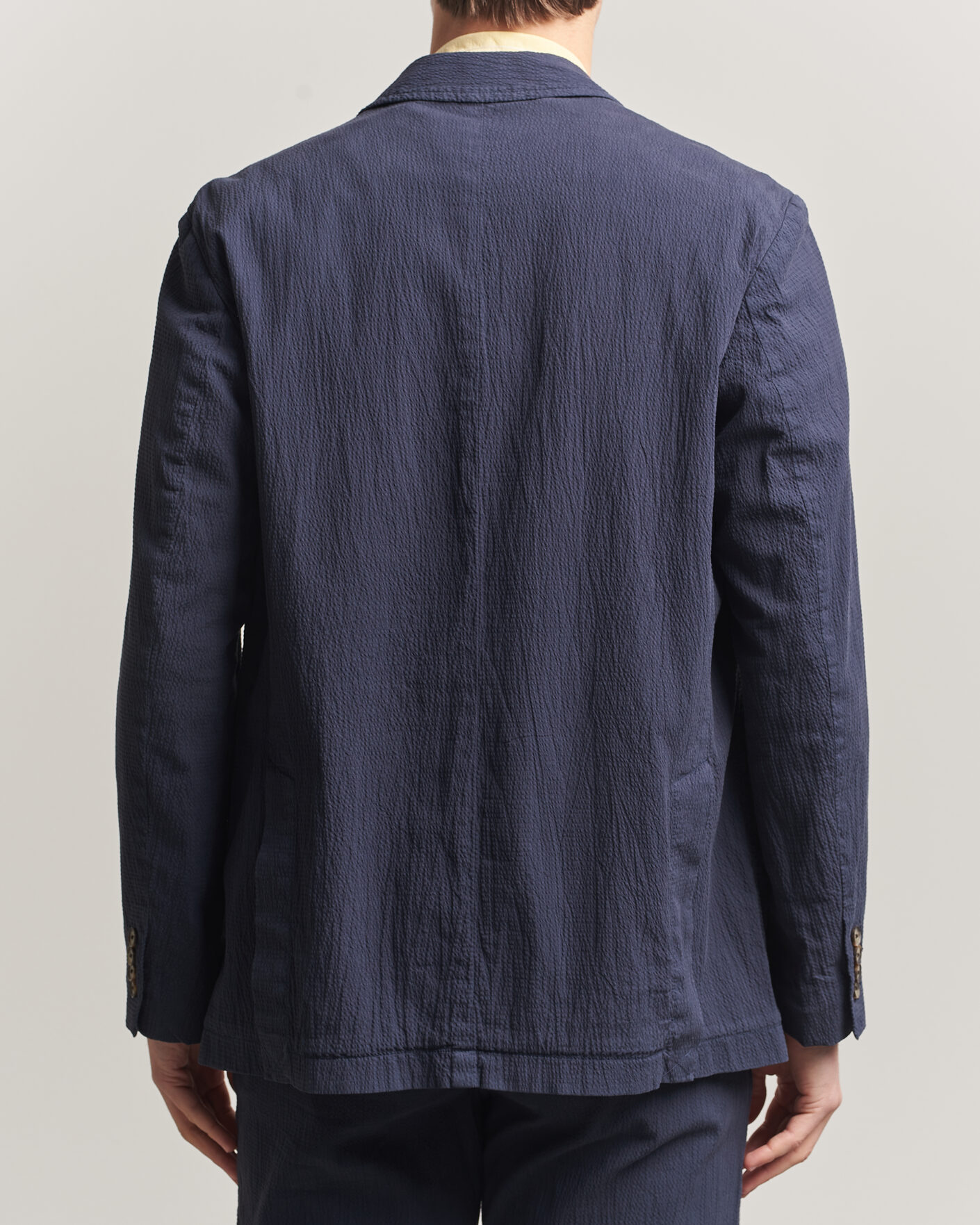 Heren | Blazers | Gant | Garment Dyed Seersucker Blazer Evening Blue