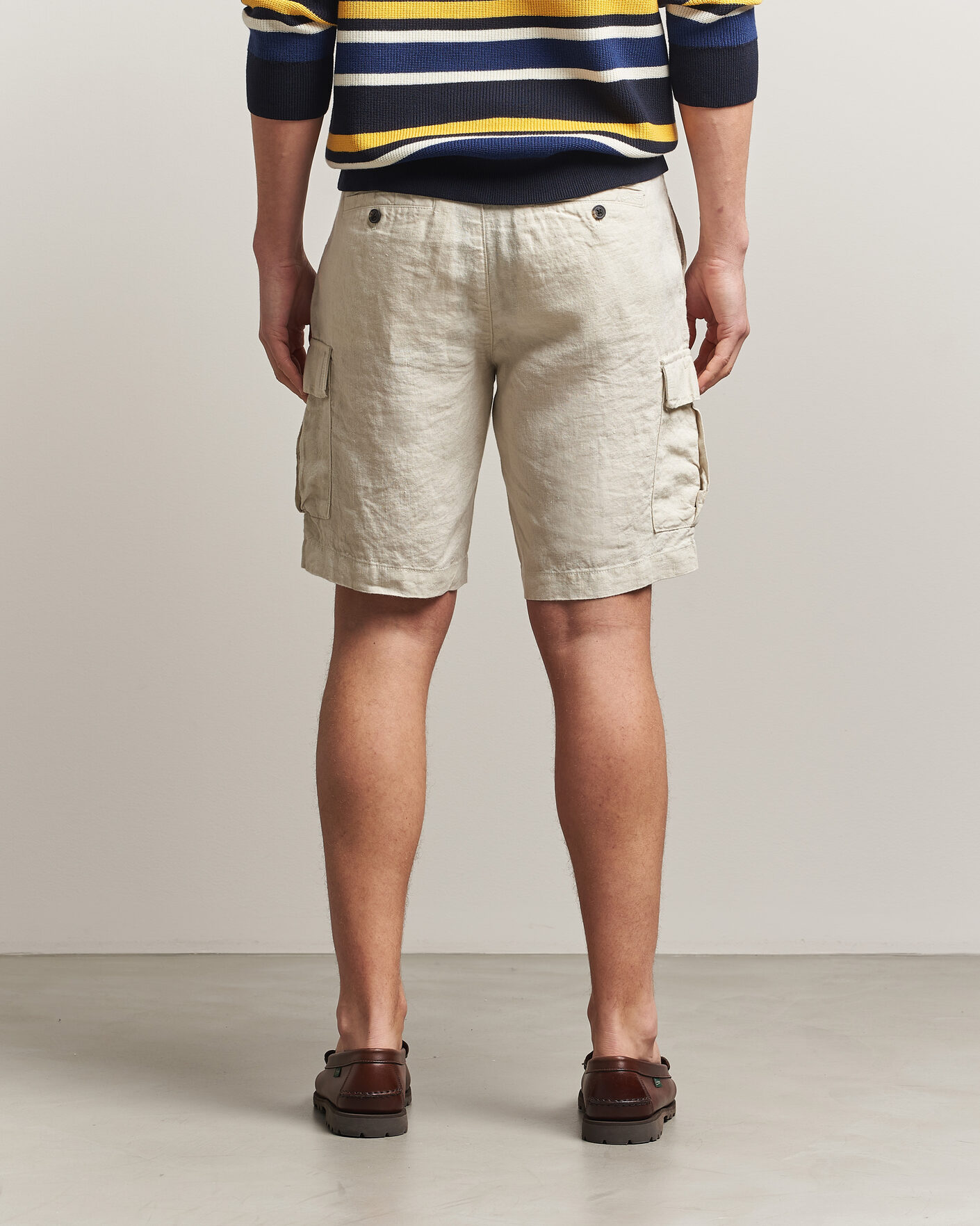 Heren | Korte broek | GANT | Regular Fit Linen Cargo Shorts Sand