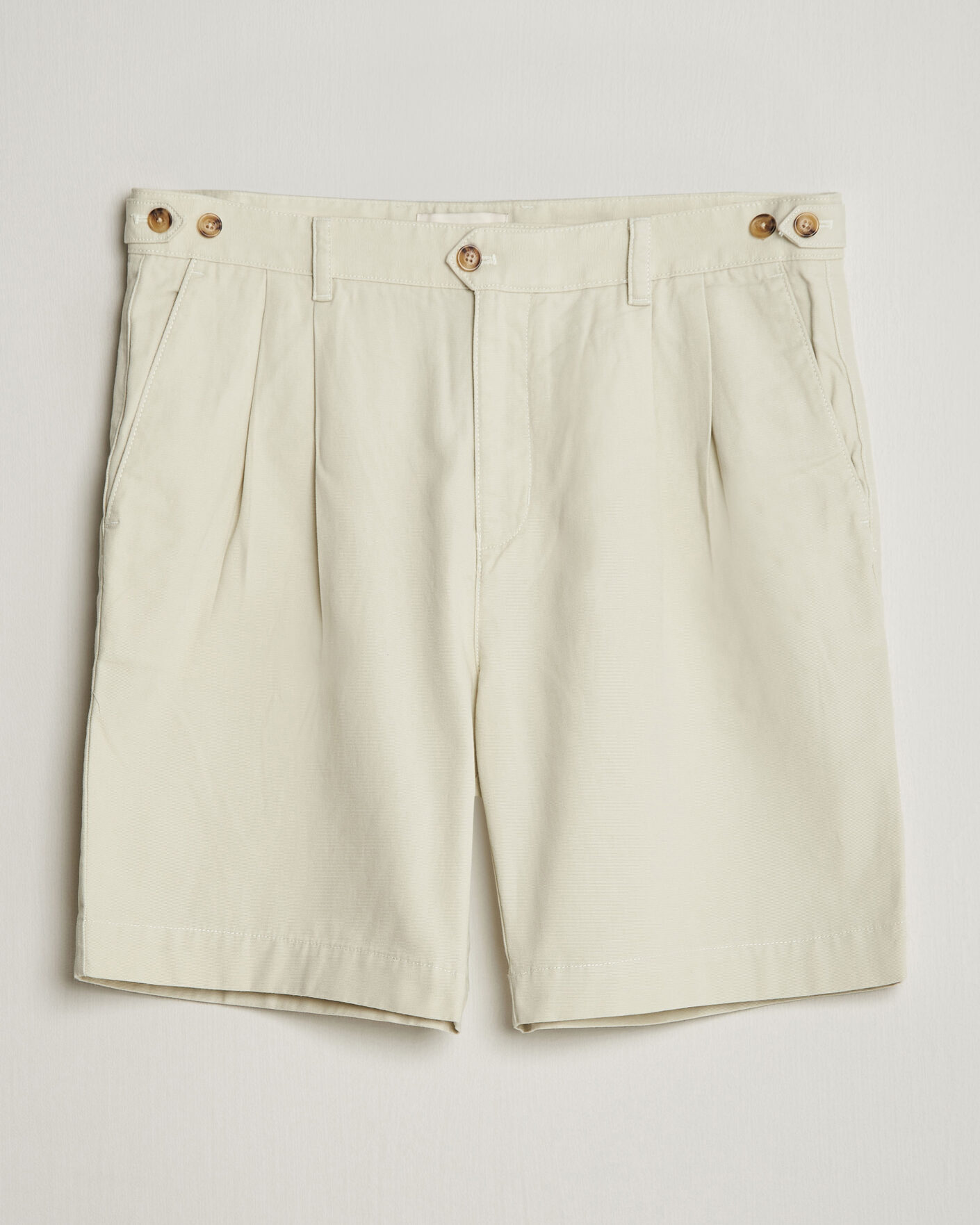 Heren | Korte broek | GANT | Relaxed Light Canvas Pleated Shorts Sand