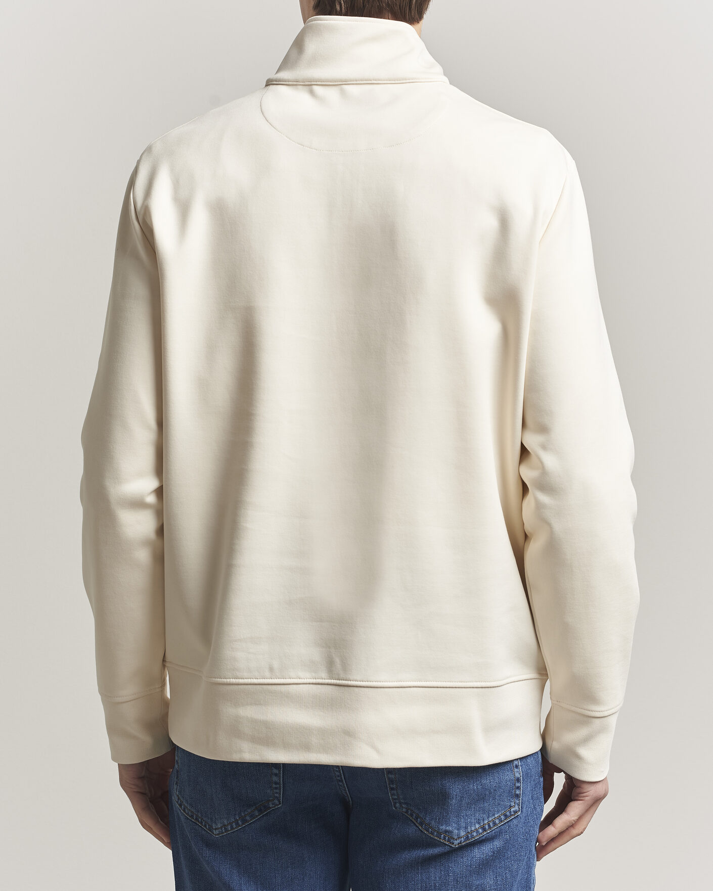 Homme | Pulls Et Tricots | GANT | Interlock Half Zip Creamed White