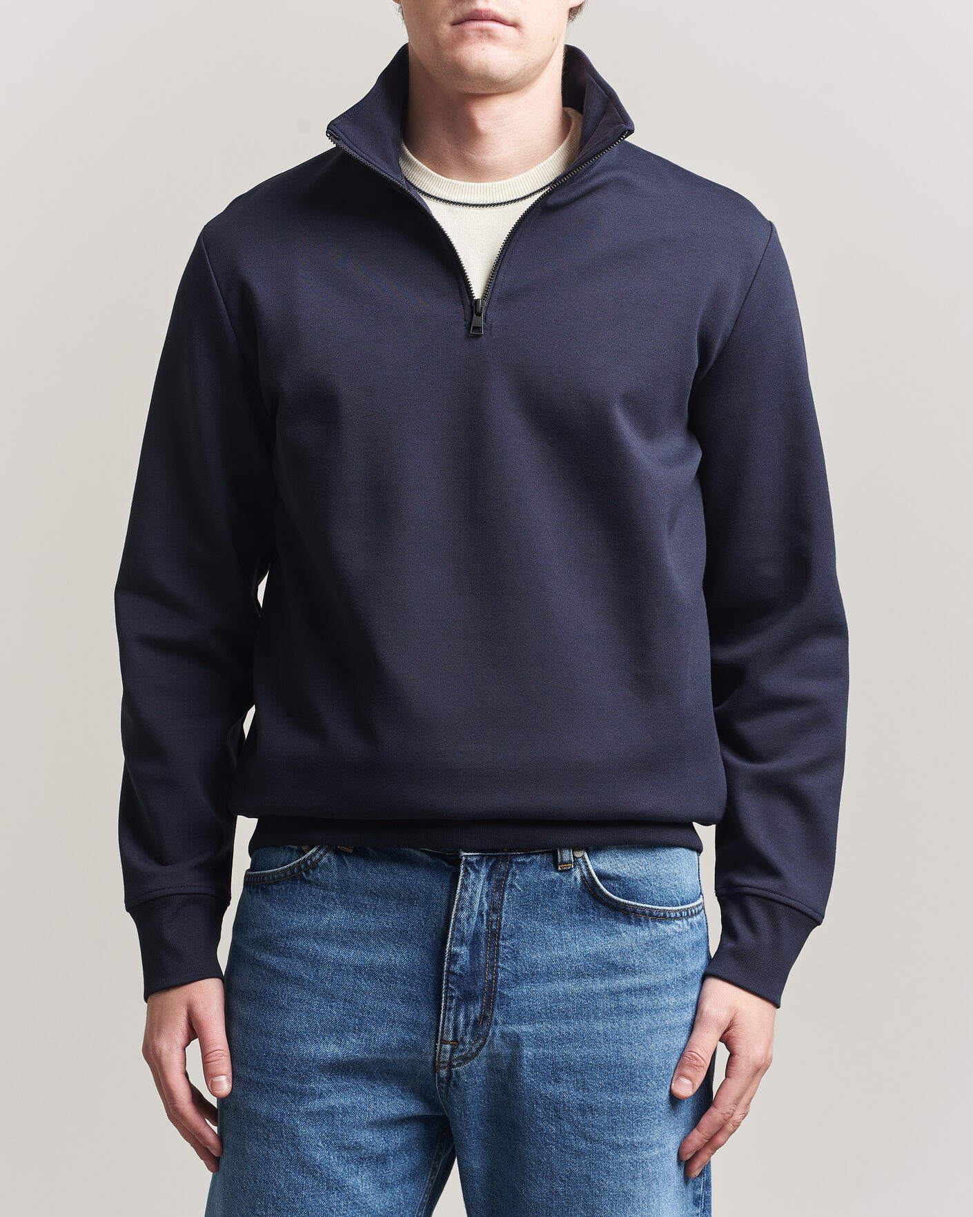 Homme | Pulls Et Tricots | Gant | Interlock Half Zip Evening Blue