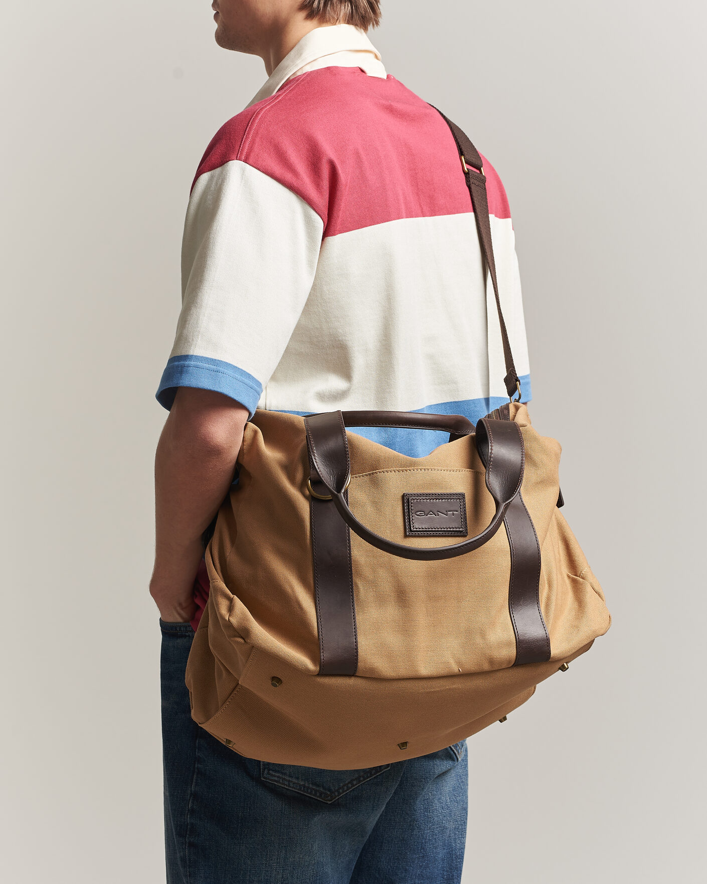 Heren | Tassen | GANT | Washed Canvas Duffle Bag Warm Khaki