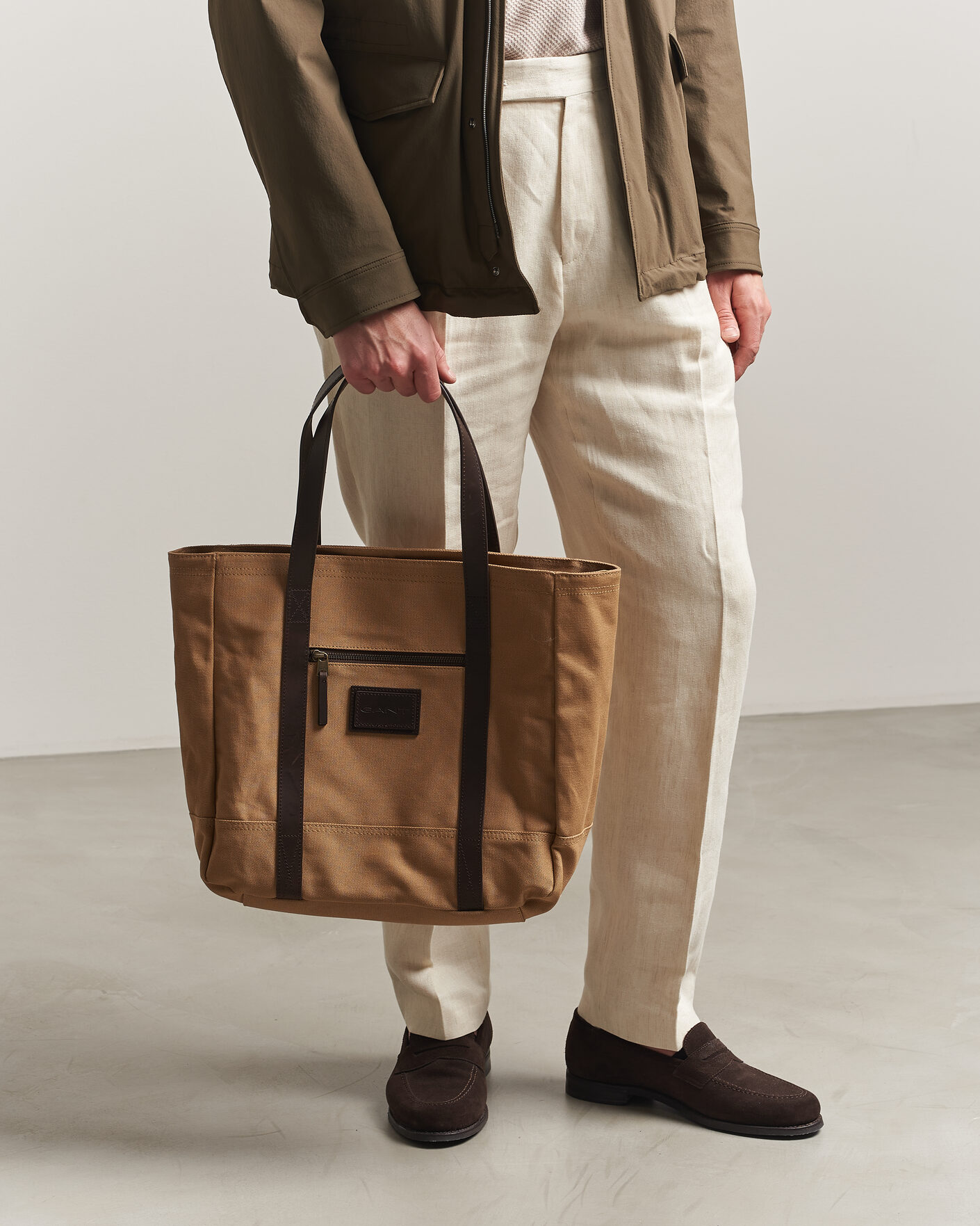 Heren | Tassen | Gant | Washed Canvas Tote Bag Warm Khaki
