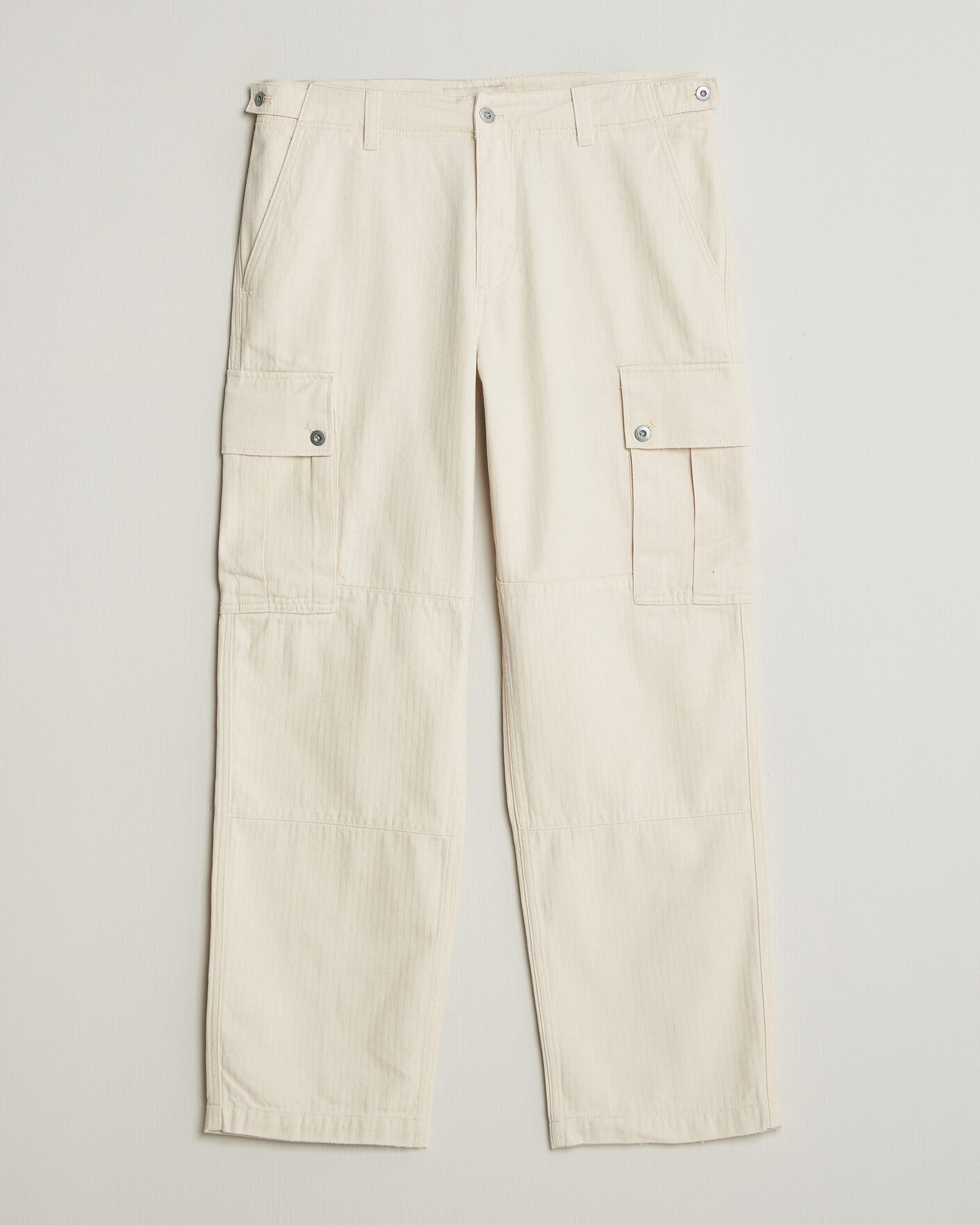 Homme | Pantalons | GANT | Relaxed Fit Herringbone Cargo Pants Creamed White