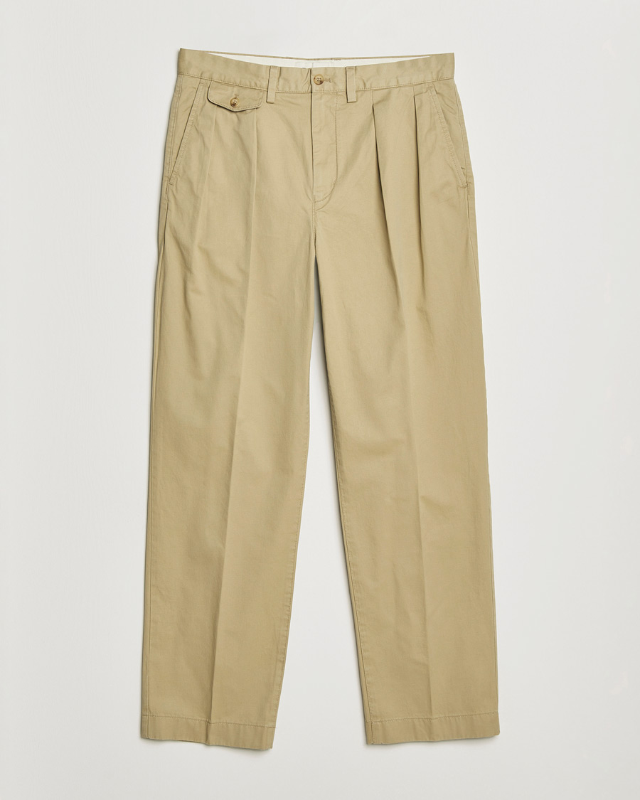 Homme | Pantalons | Gant | Regular Pleated Twill Chinos Woody Beige