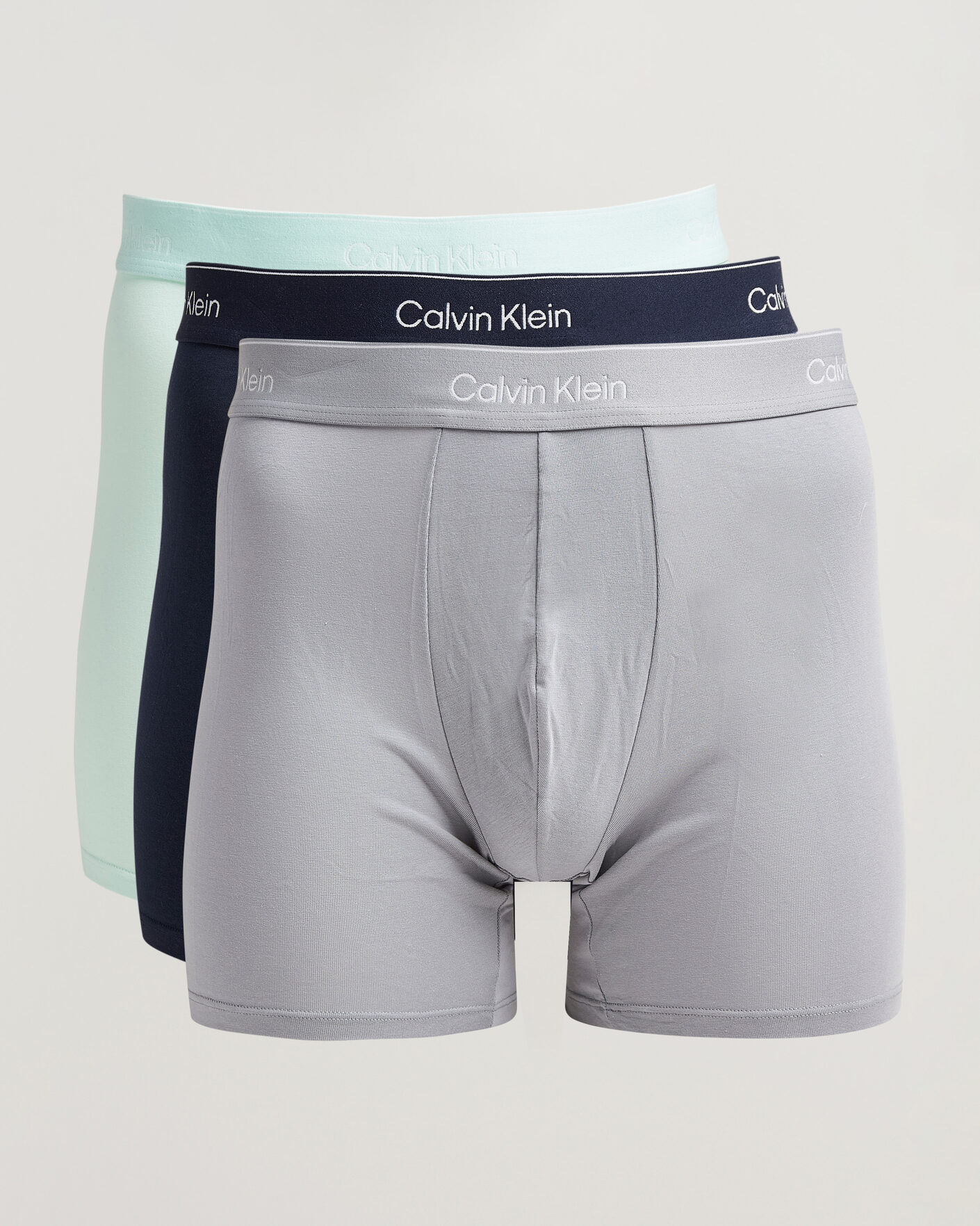Heren | Ondergoed | Calvin Klein | 3-Pack Icon Cotton Stretch Boxer Brief Black/Grey/Green