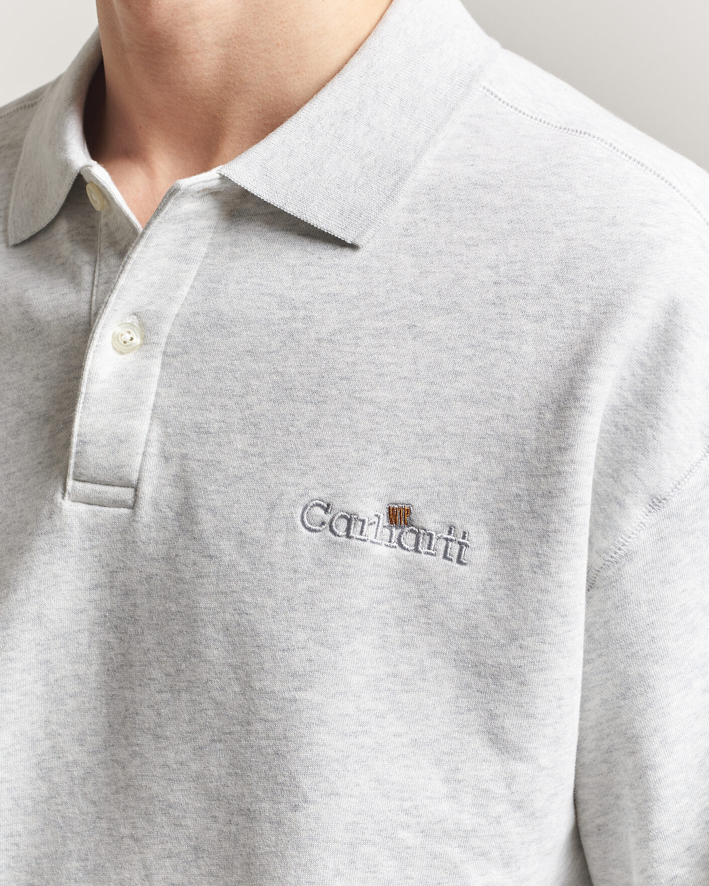 Heren | Truien | Carhartt WIP | WIP Label Polo Sweatshirt Ash Heather