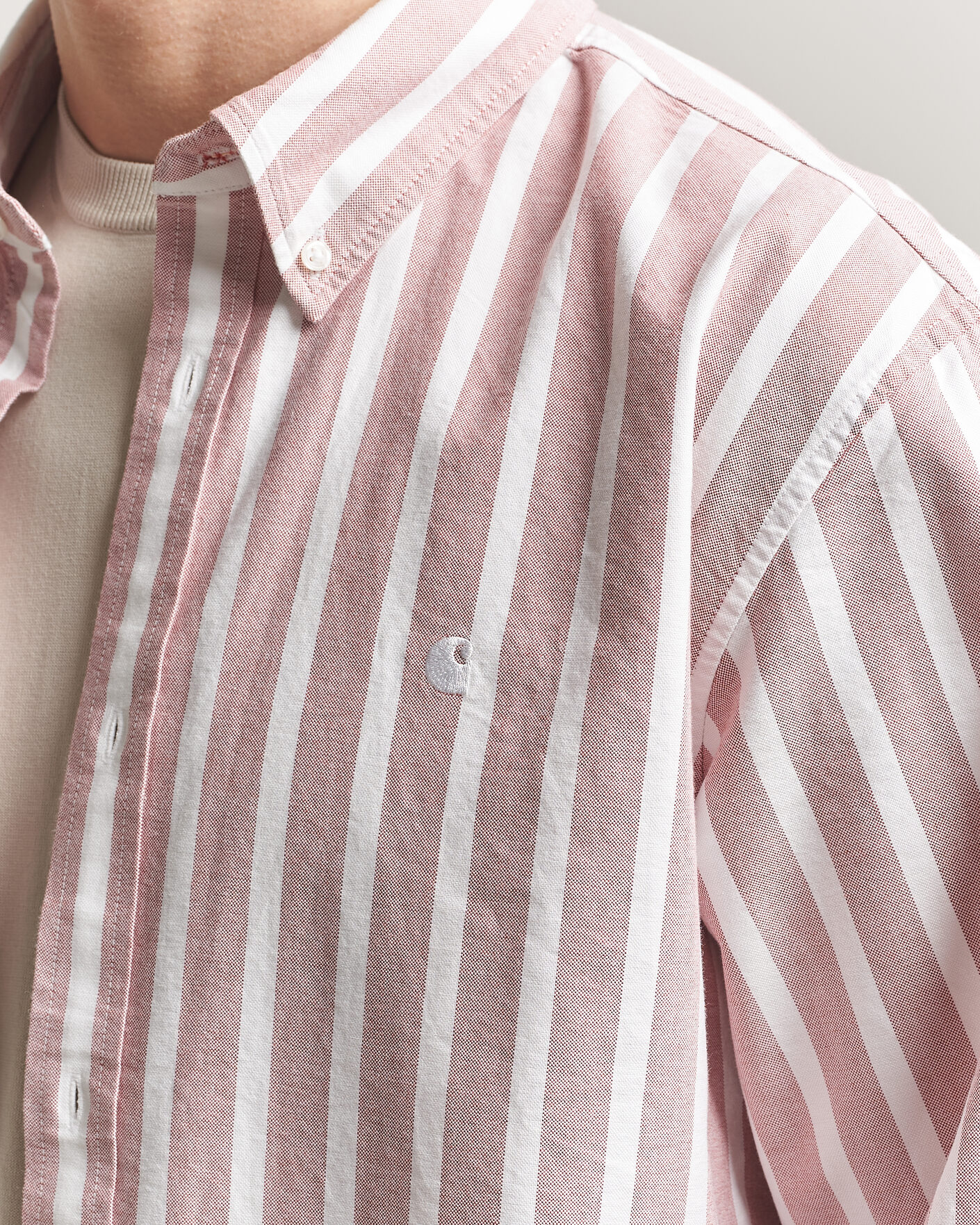 Homme | Chemises | Carhartt WIP | Deven Striped Oxford Shirt Oxide Red