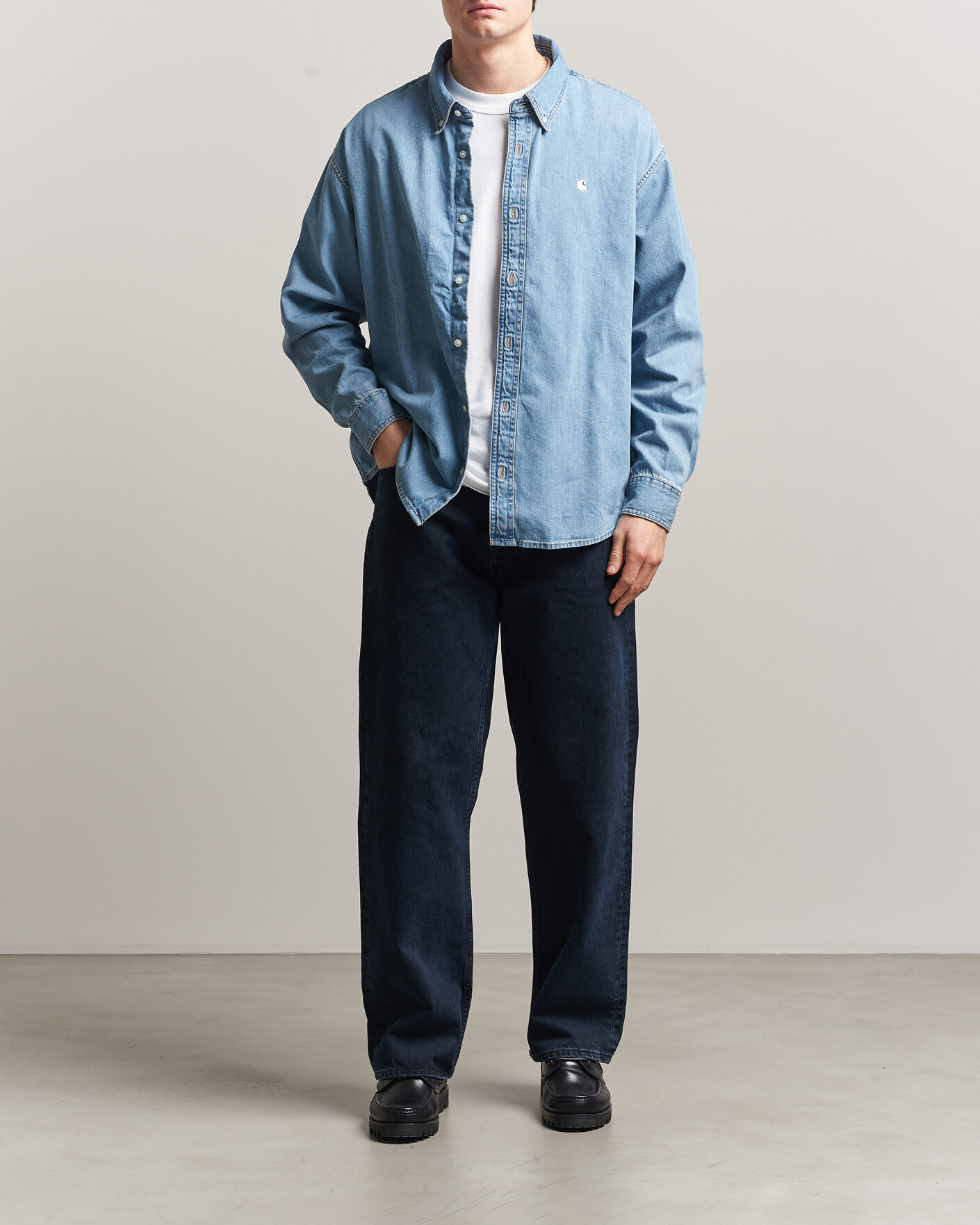 Homme | Chemises | Carhartt WIP | Lucas Denim Shirt Blue Bleached