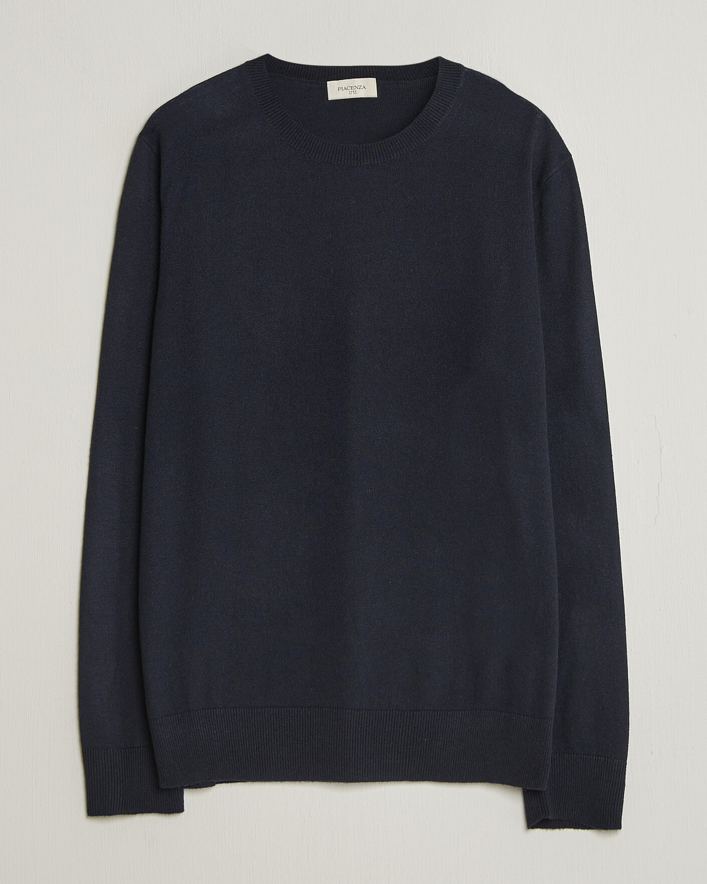 Heren | Truien | Piacenza Cashmere | Soft Silk/Cashmere Crew Neck Navy