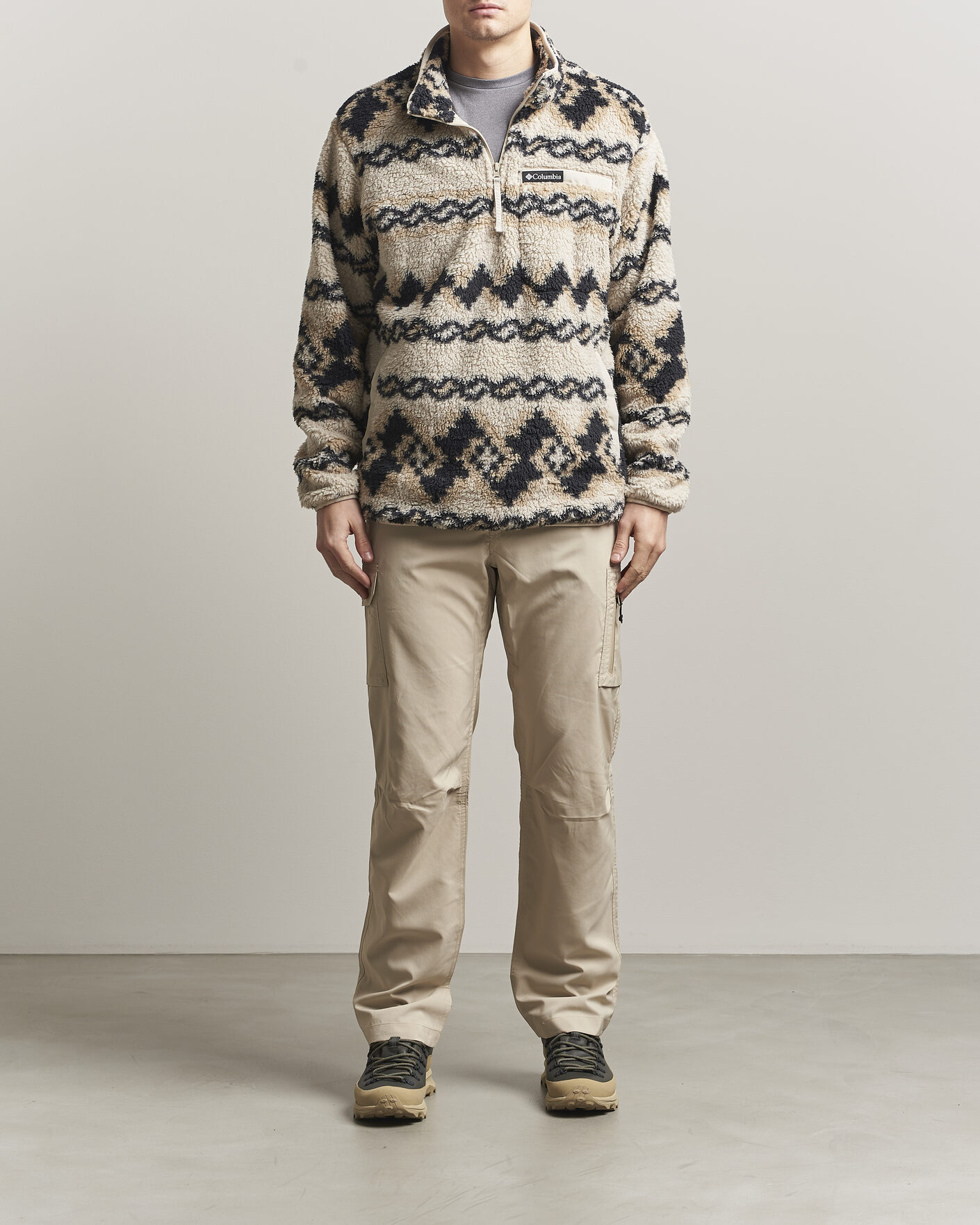 Heren | Truien | Columbia | Rugged Ridge High Pile Half Zip Dark Stone Knitknot