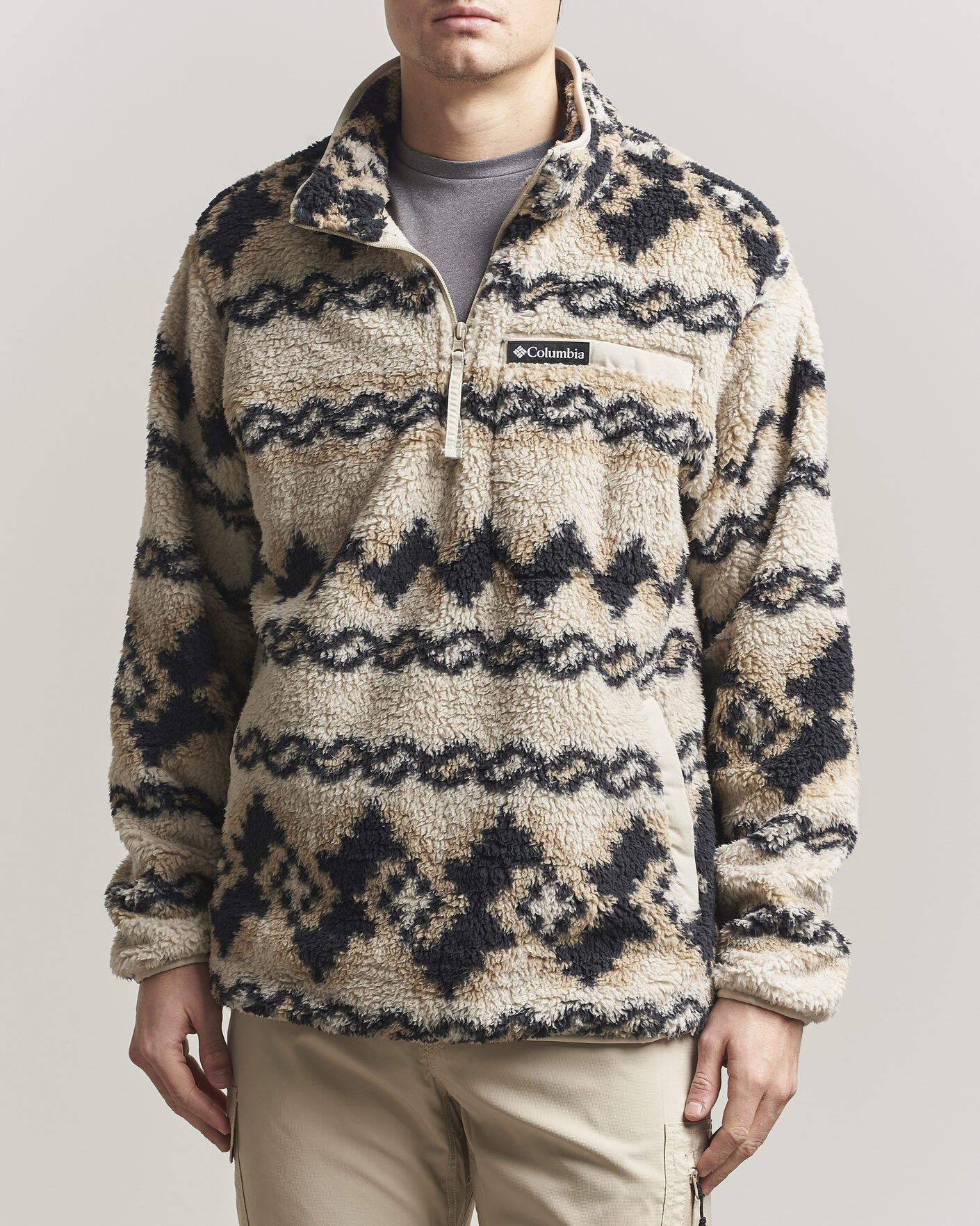 Heren | Truien | Columbia | Rugged Ridge High Pile Half Zip Dark Stone Knitknot