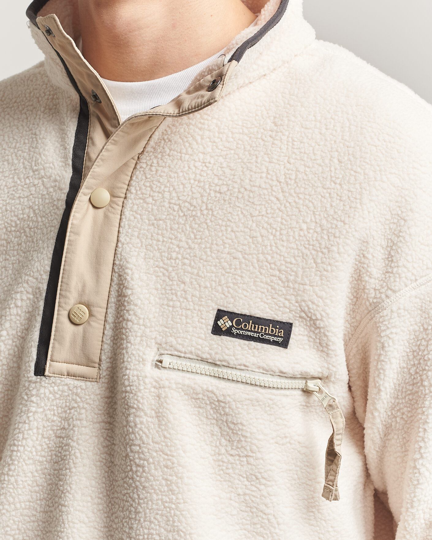 Heren | Truien | Columbia | Helvetia II Half Snap Fleece Chalk