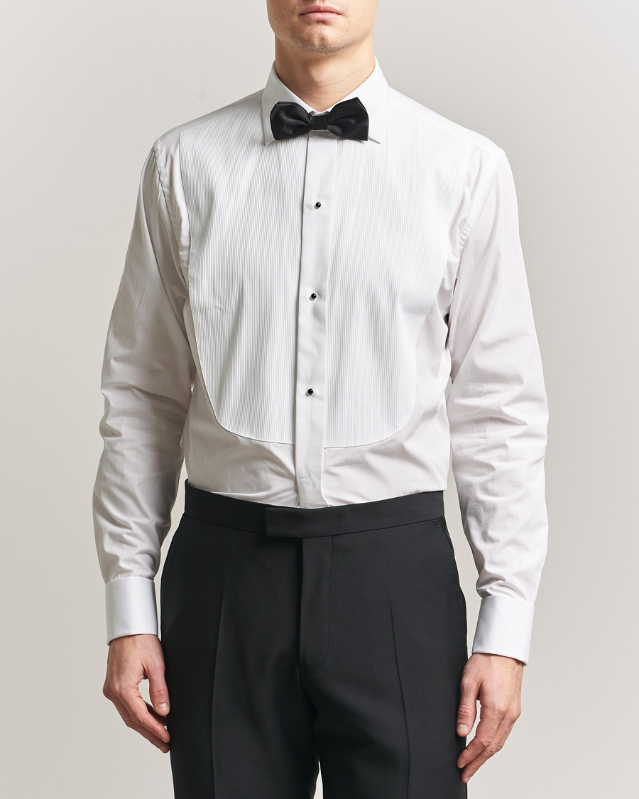 Heren | Overhemden | Canali | Classic Black Studs Tuxedo Shirt White