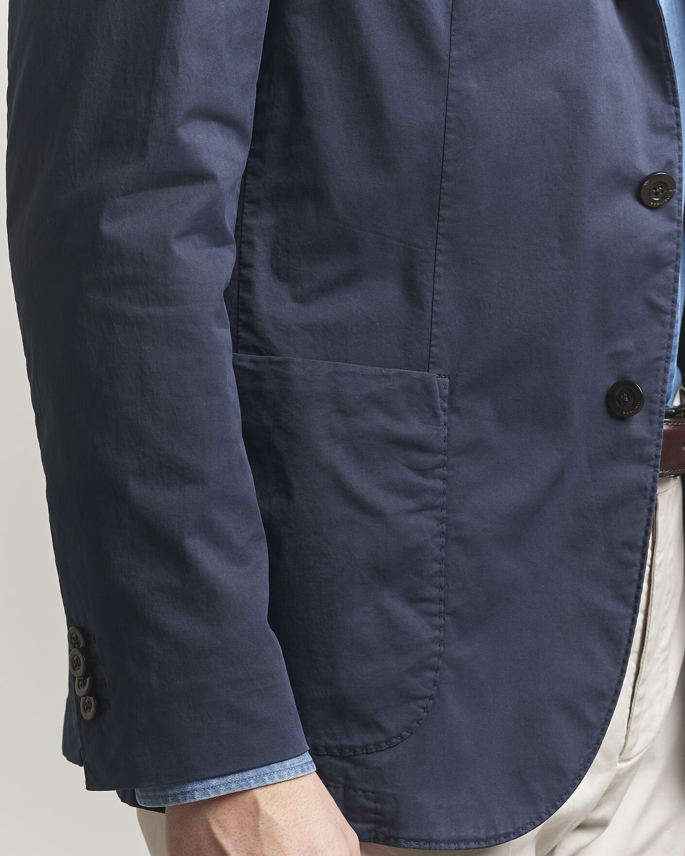 Heren | Blazers | Boglioli | K Jacket Supima Cotton Blazer Navy