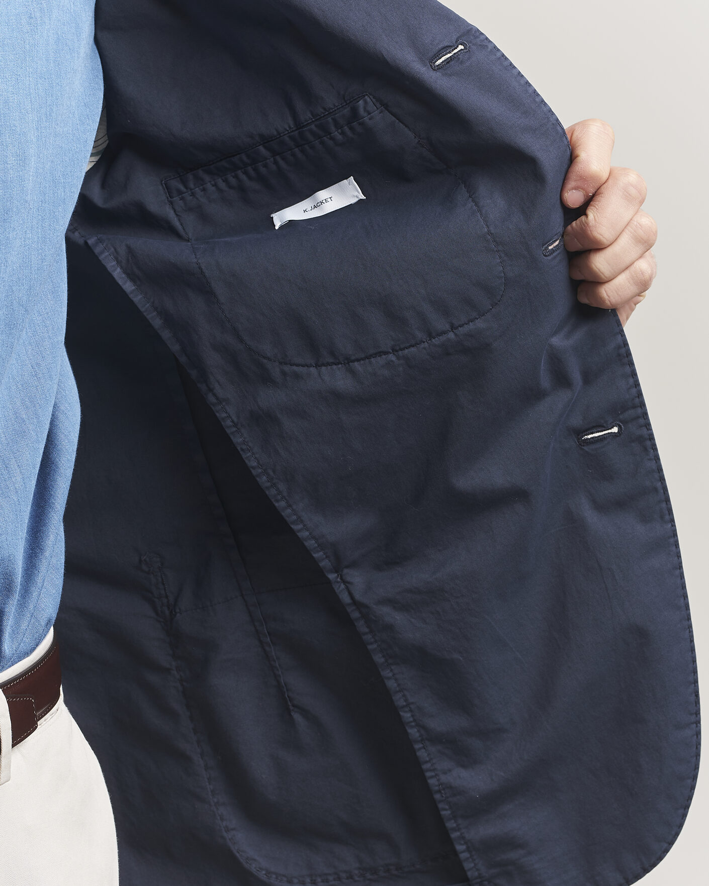 Heren | Blazers | Boglioli | K Jacket Supima Cotton Blazer Navy