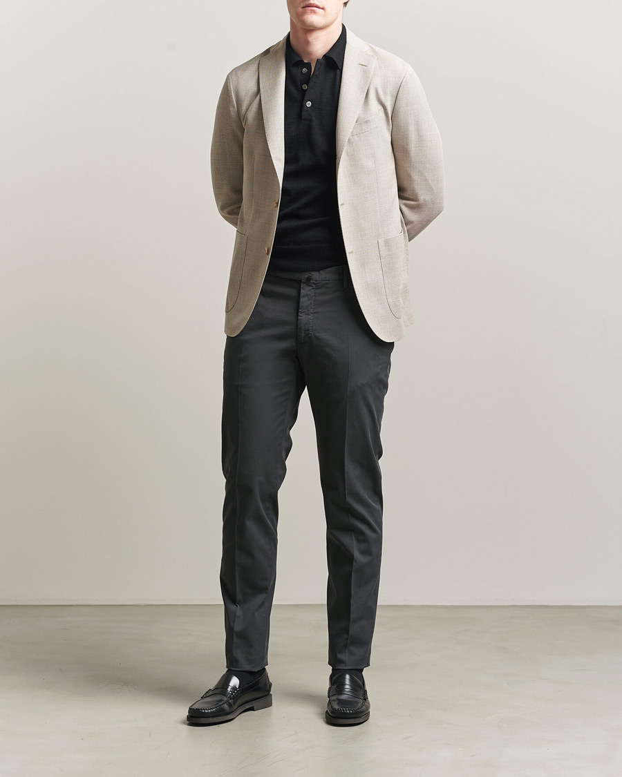 Heren | Blazers | Boglioli | K Jacket Wool Hopsack Blazer Light Beige