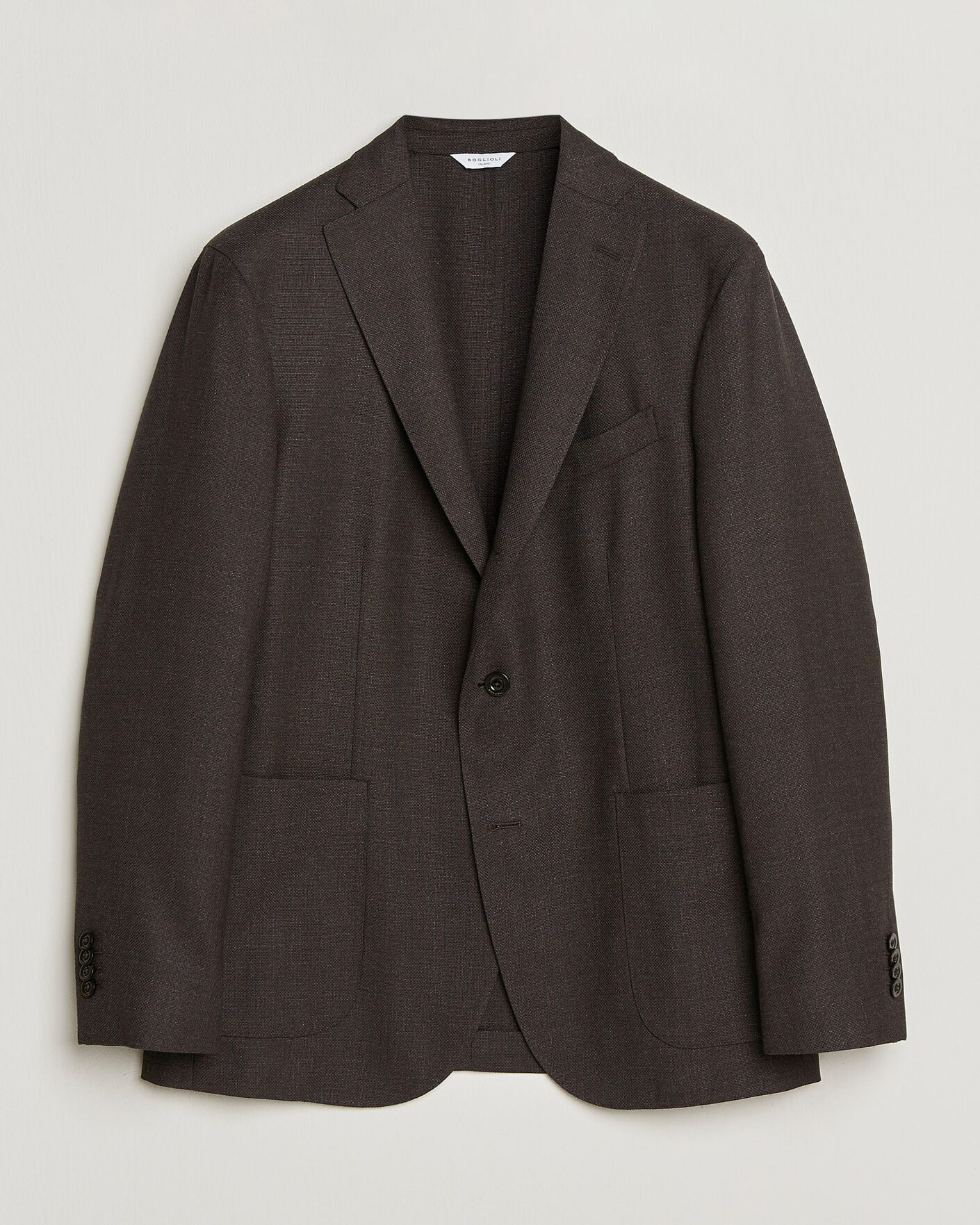 Heren | Blazers | Boglioli | K Jacket Wool Hopsack Blazer Dark Brown