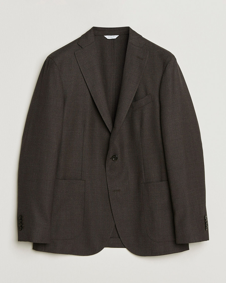 Homme | Blazers | Boglioli | K Jacket Wool Hopsack Blazer Dark Brown