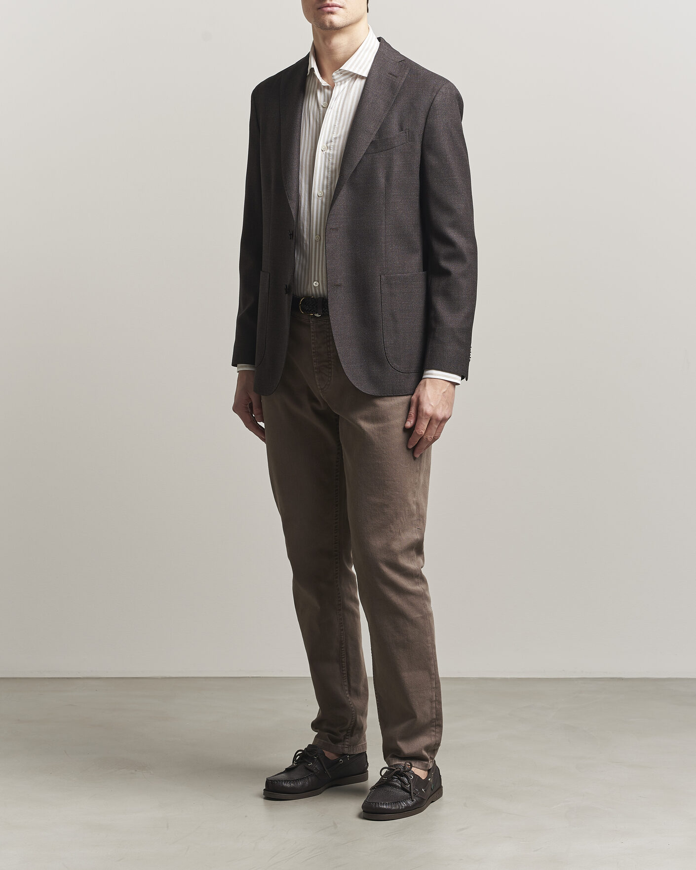 Heren | Blazers | Boglioli | K Jacket Wool Hopsack Blazer Dark Brown