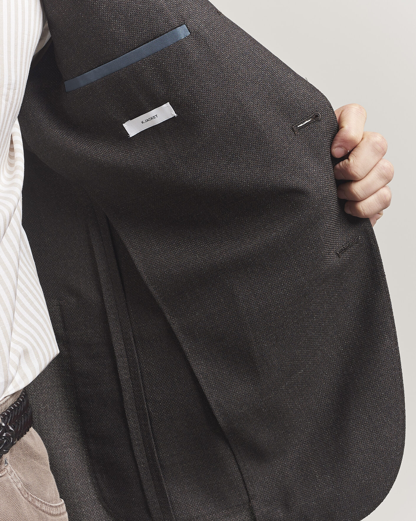 Heren | Blazers | Boglioli | K Jacket Wool Hopsack Blazer Dark Brown