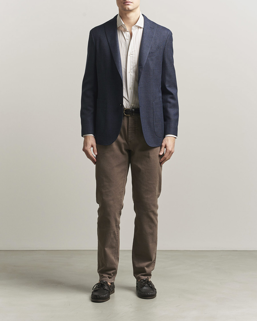 Homme |  | Boglioli | K Jacket Wool Hopsack Blazer Dark Blue