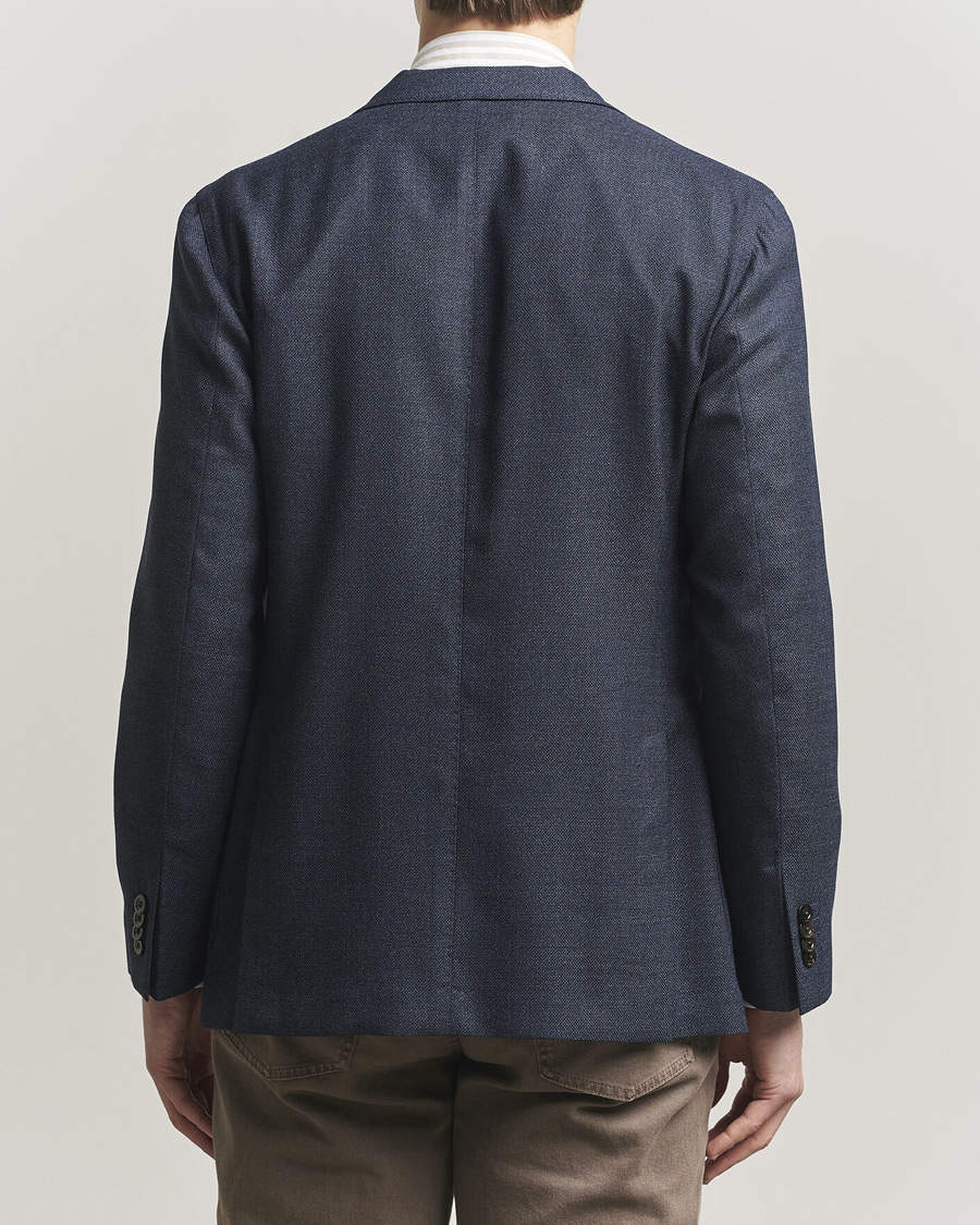 Heren | Blazers | Boglioli | K Jacket Wool Hopsack Blazer Dark Blue