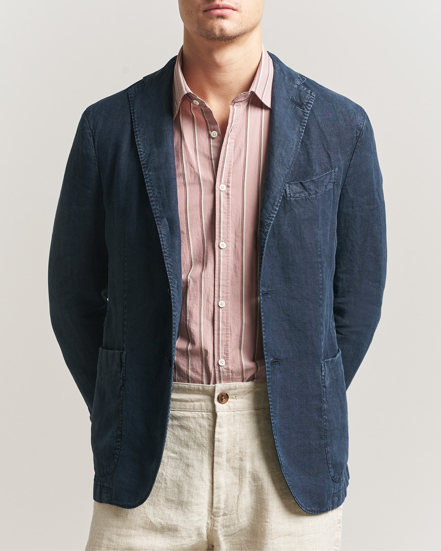 Homme | Blazers | Boglioli | K Jacket Linen Blazer Navy