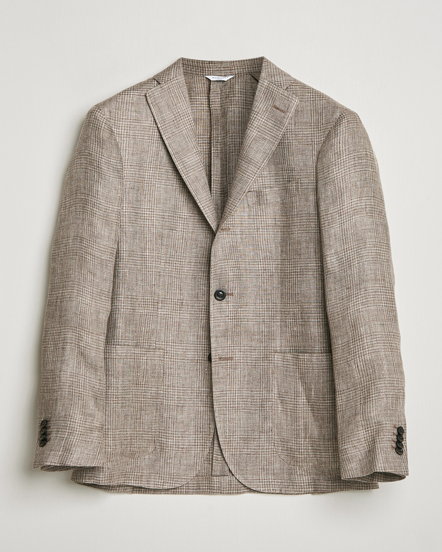 Heren | Blazers | Boglioli | K Jacket Prince Of Wales Blazer Taupe