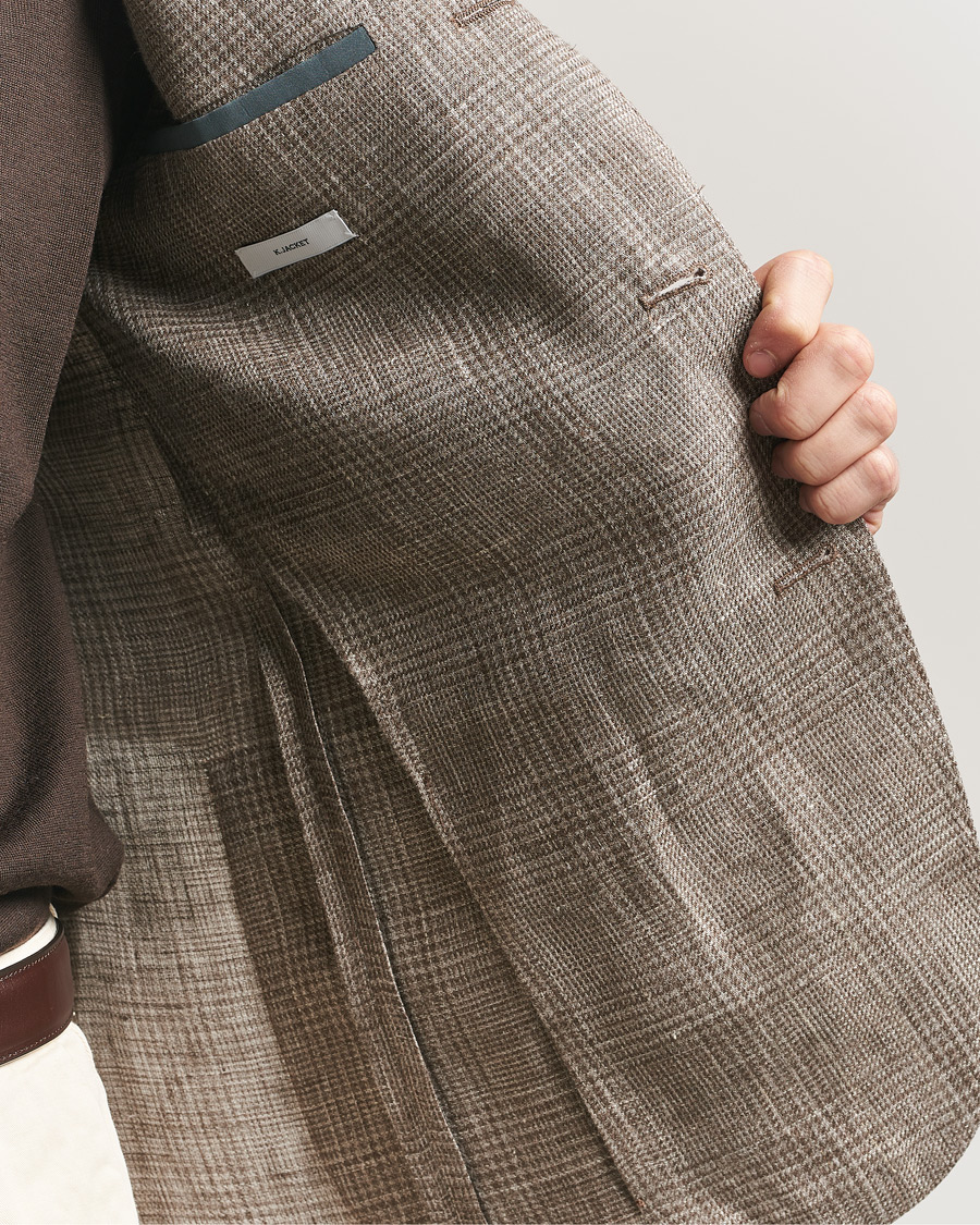 Heren | Blazers | Boglioli | K Jacket Prince Of Wales Blazer Taupe