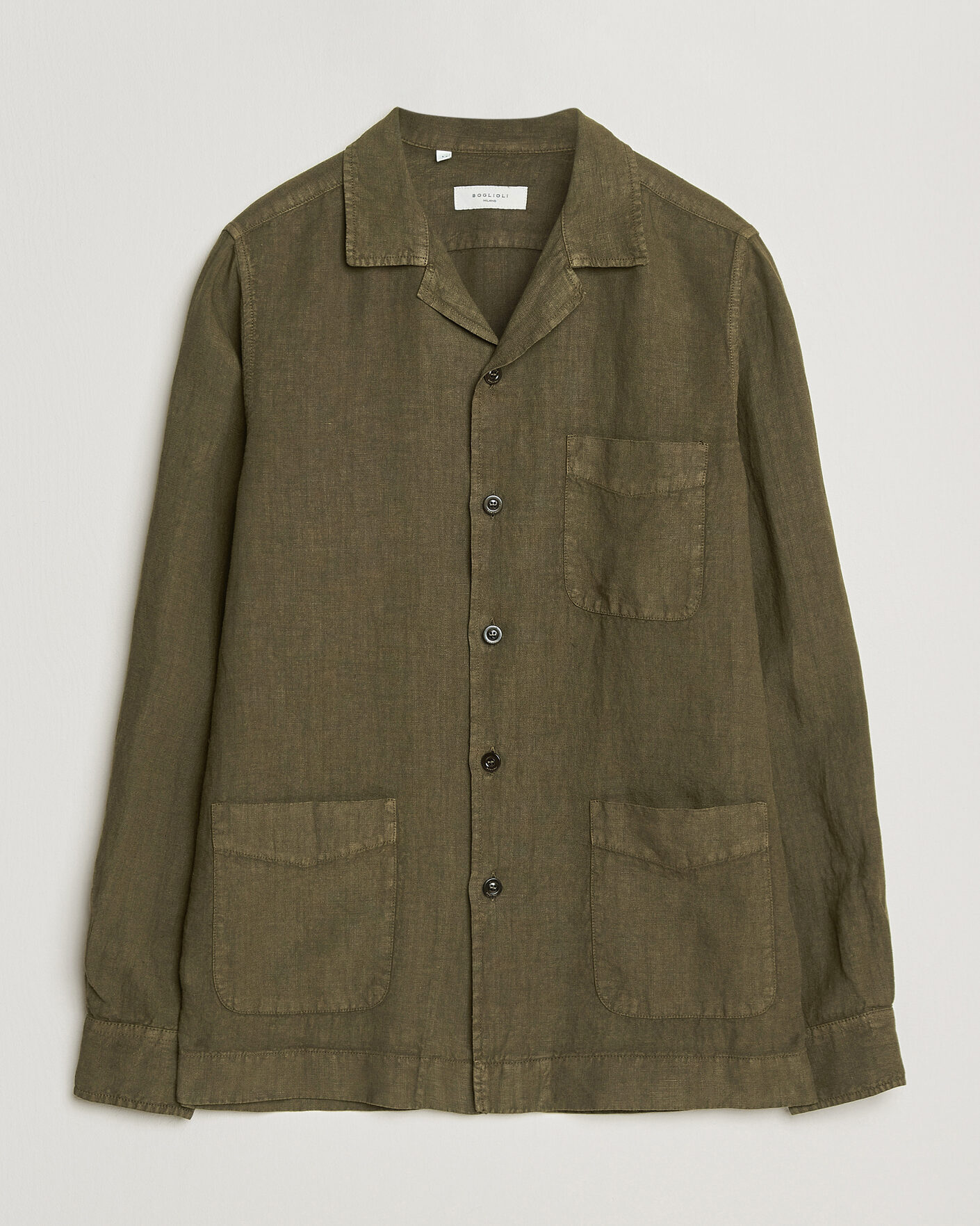 Homme | Manteaux Et Vestes | Boglioli | Linen Painter Jacket Military