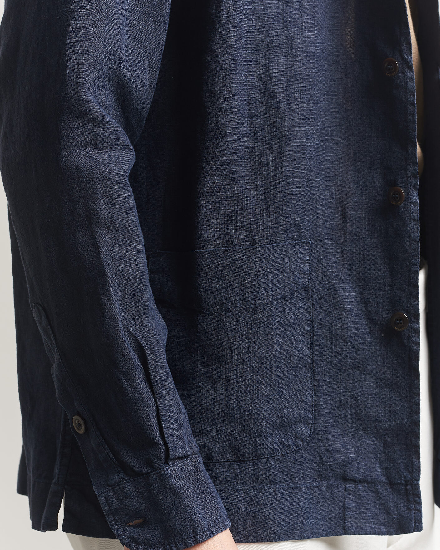 Heren | Jassen | Boglioli | Linen Painter Jacket Navy