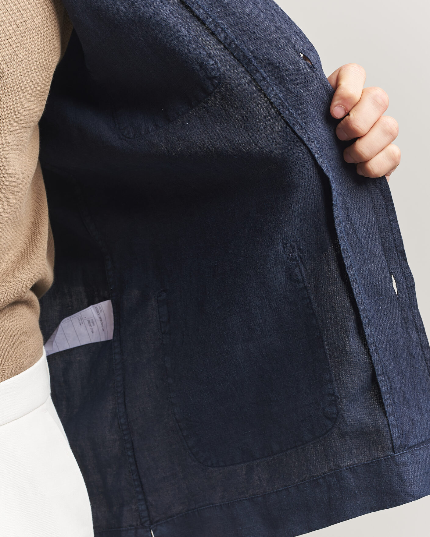Heren | Jassen | Boglioli | Linen Painter Jacket Navy