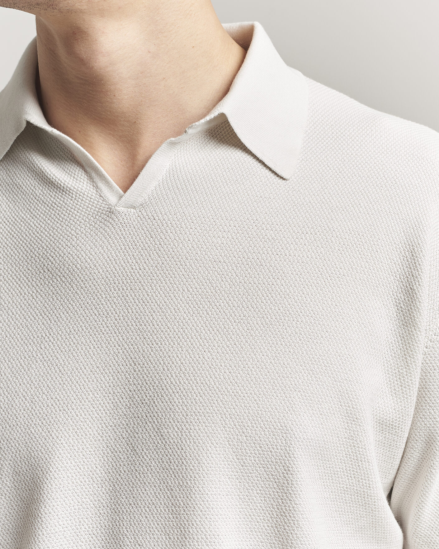 Heren | Polo's | Boglioli | Short Sleeve Polo Piquet Off White