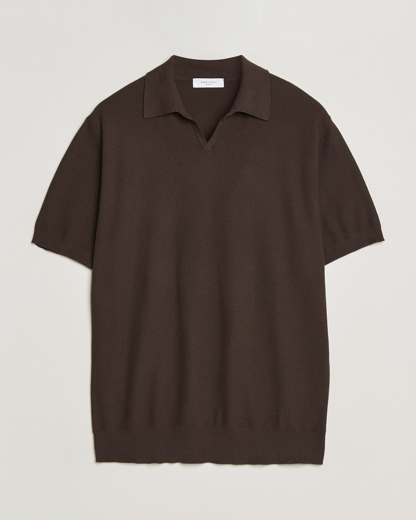 Heren | Polo's | Boglioli | Short Sleeve Polo Piquet Brown