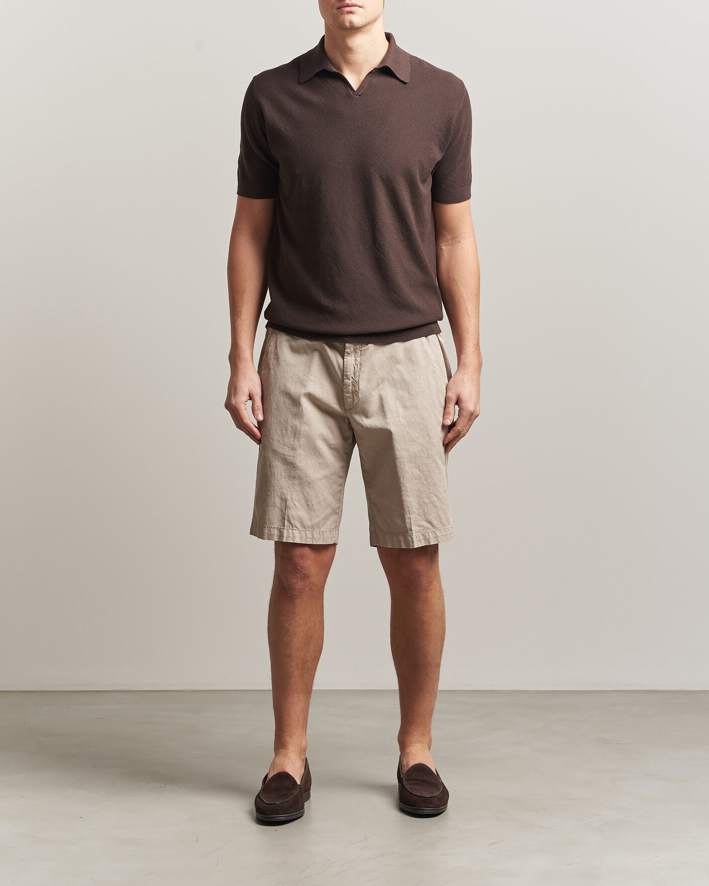 Heren | Polo's | Boglioli | Short Sleeve Polo Piquet Brown