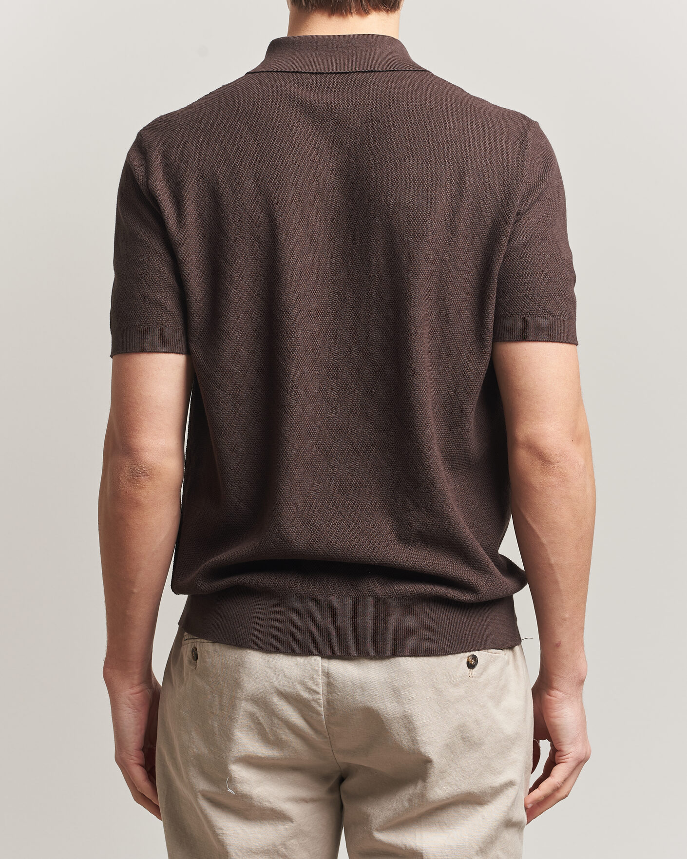 Heren | Polo's | Boglioli | Short Sleeve Polo Piquet Brown