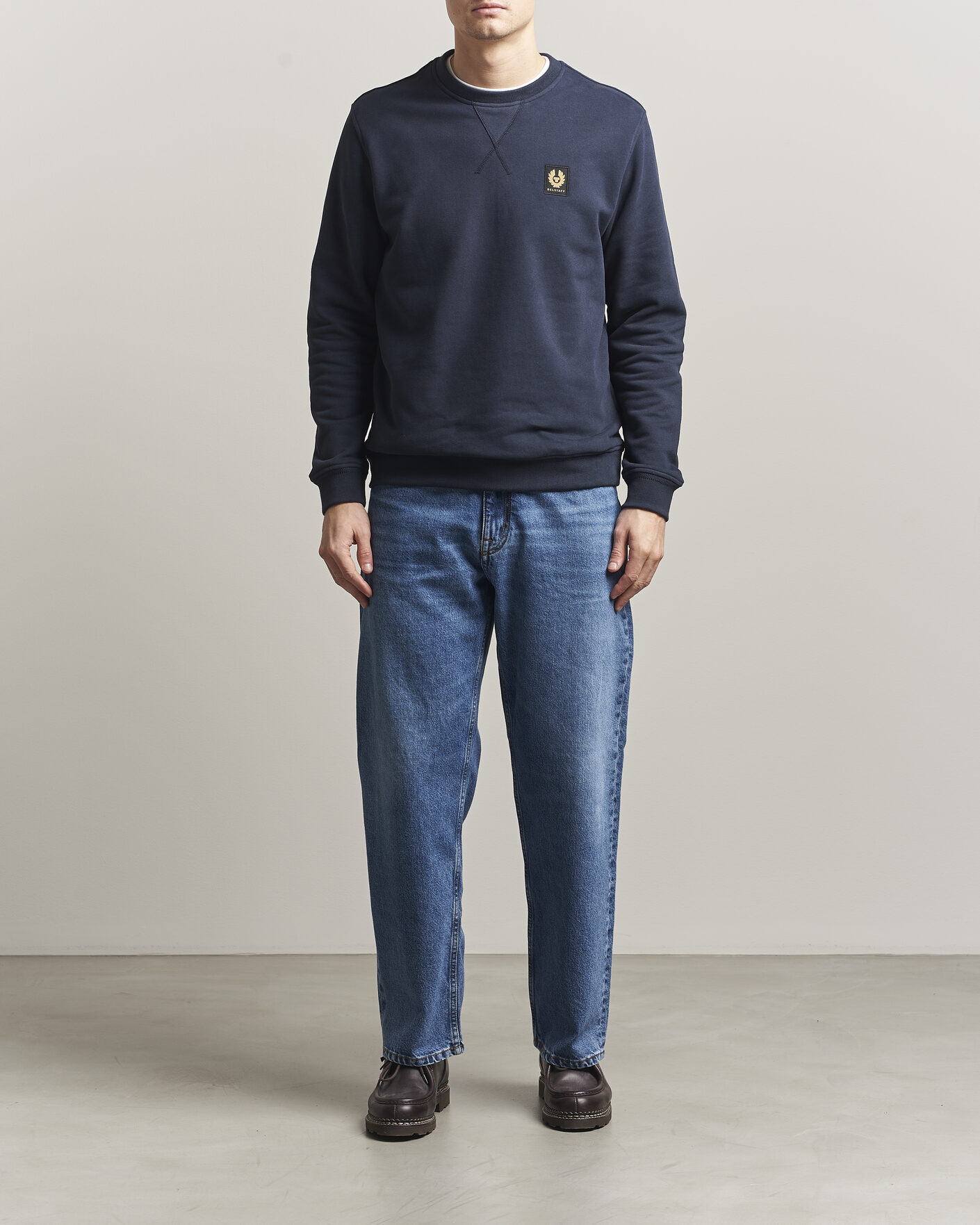 Homme | Pulls Et Tricots | Belstaff | Signature Crew Neck Sweatshirt Dark Ink