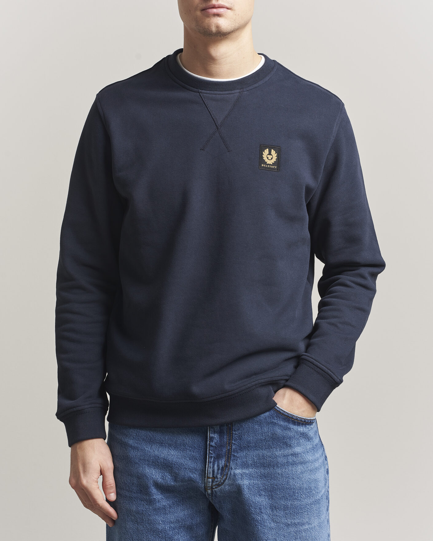 Homme | Pulls Et Tricots | Belstaff | Signature Crew Neck Sweatshirt Dark Ink