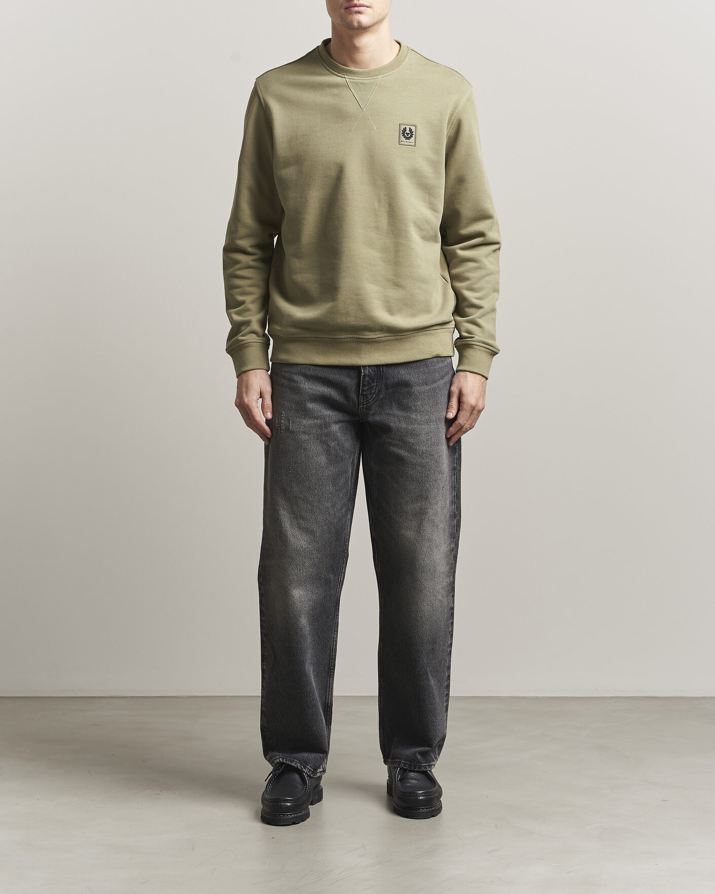 Homme | Pulls Et Tricots | Belstaff | Signature Crew Neck Sweatshirt Fatigue Green