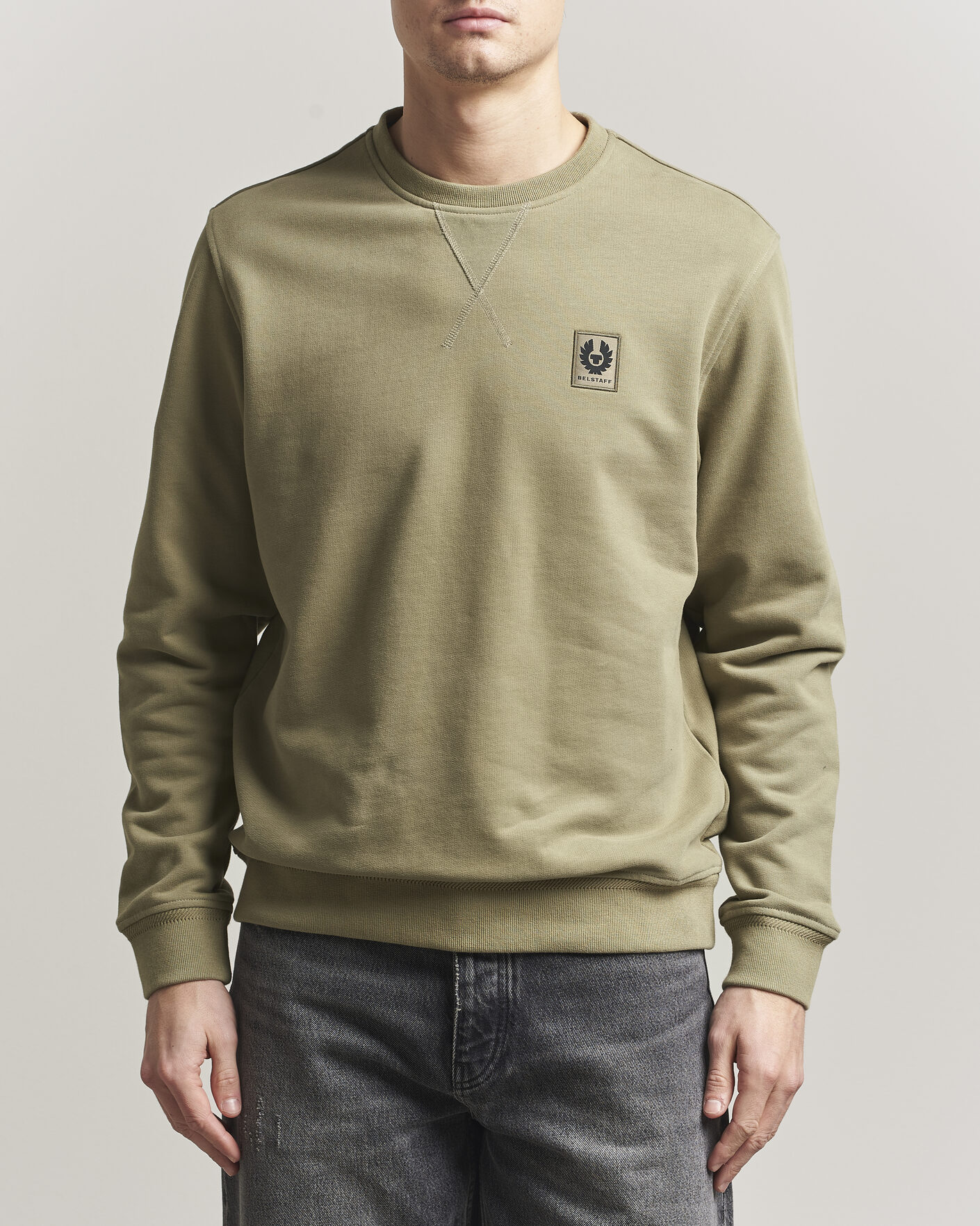 Homme | Pulls Et Tricots | Belstaff | Signature Crew Neck Sweatshirt Fatigue Green