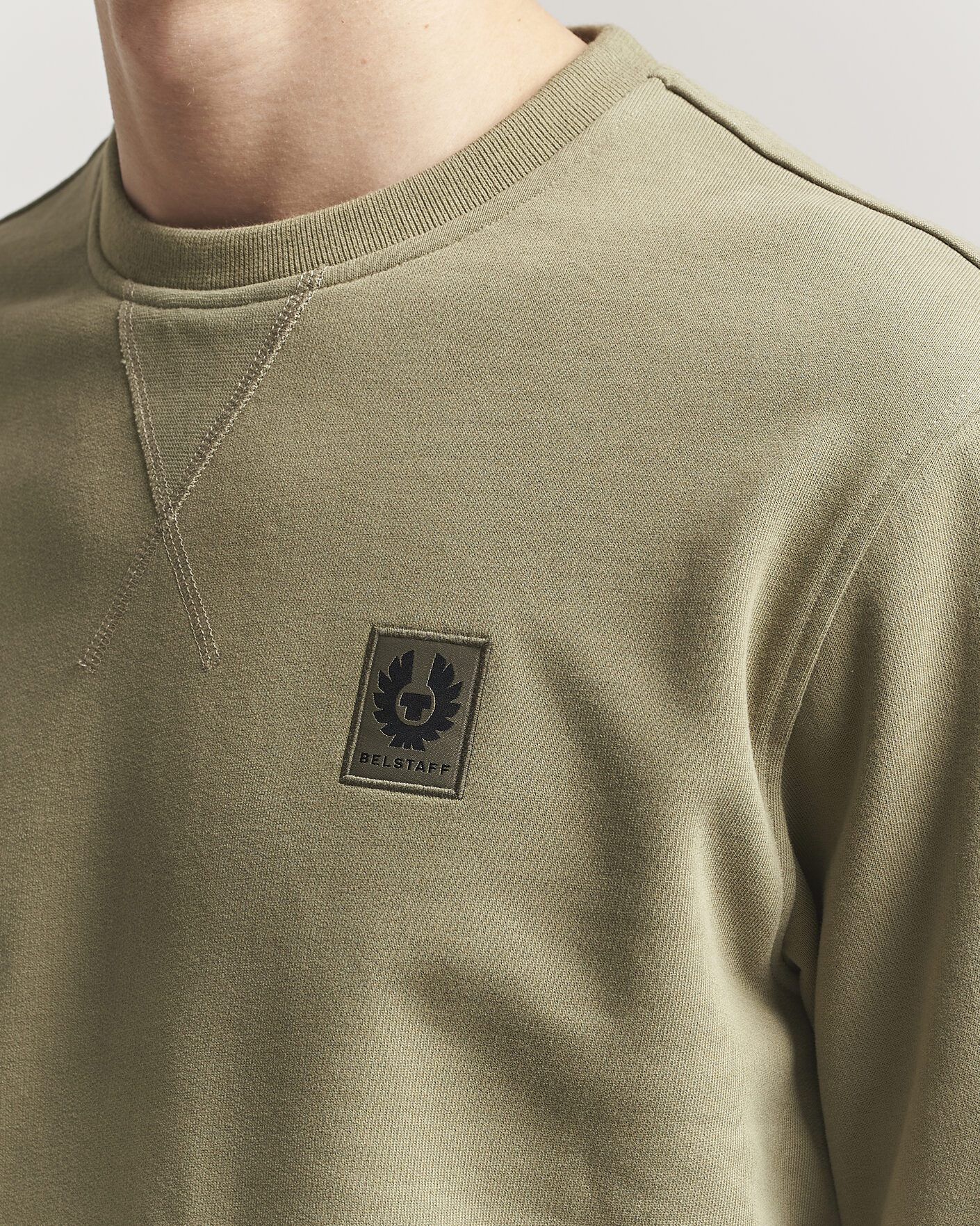 Homme | Pulls Et Tricots | Belstaff | Signature Crew Neck Sweatshirt Fatigue Green