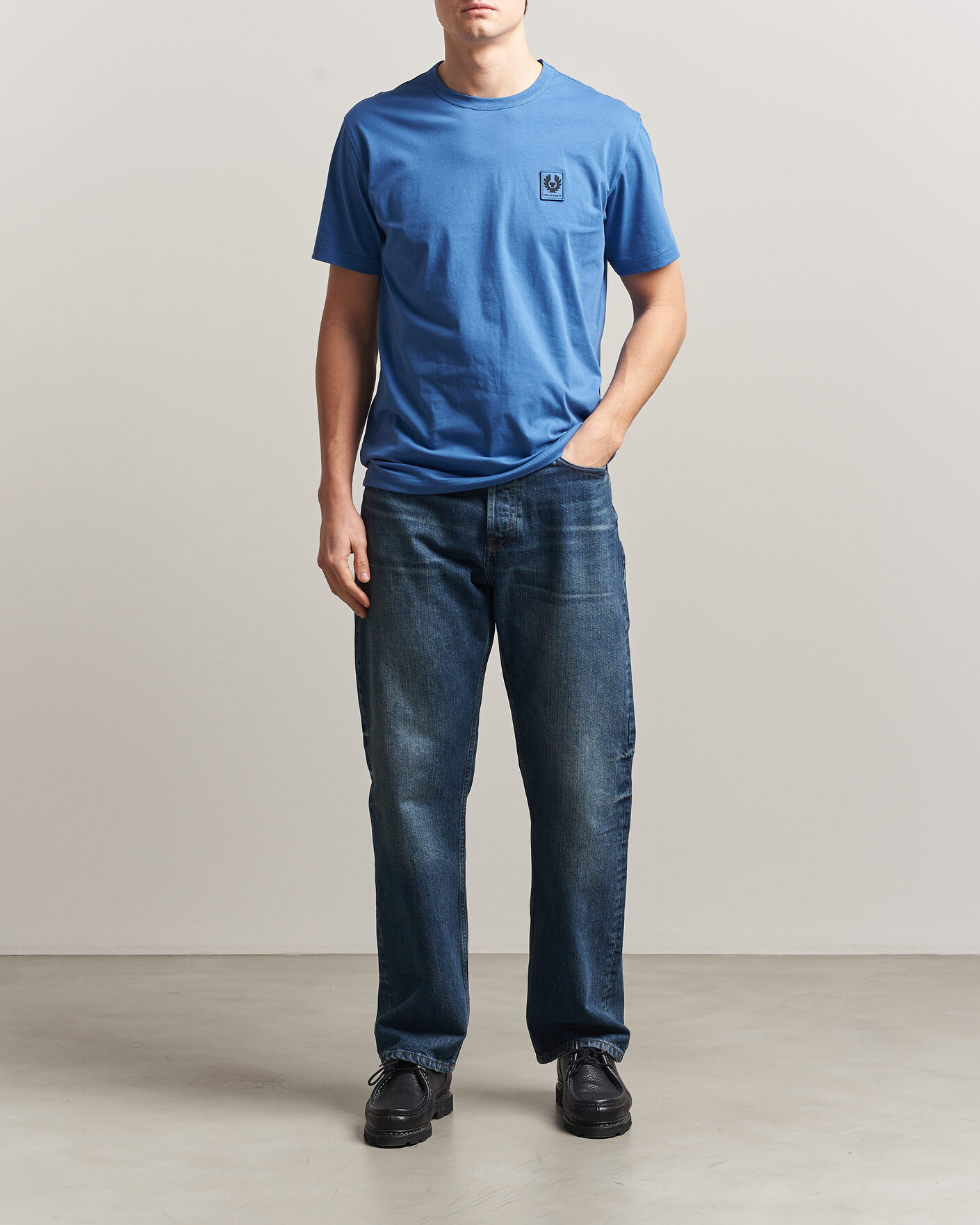 Heren | T-shirts | Belstaff | Signature Crew Neck T-Shirt Marine Blue