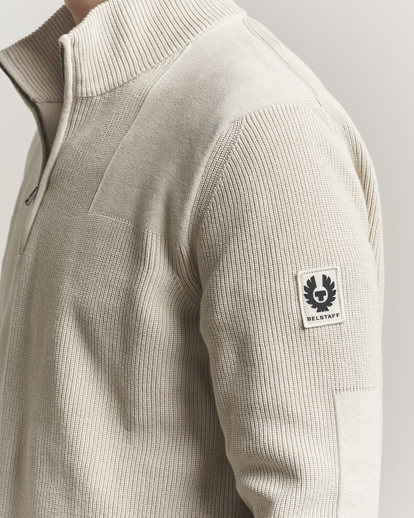 Homme | Pulls Et Tricots | Belstaff | Commander Half Zip Silver Birch