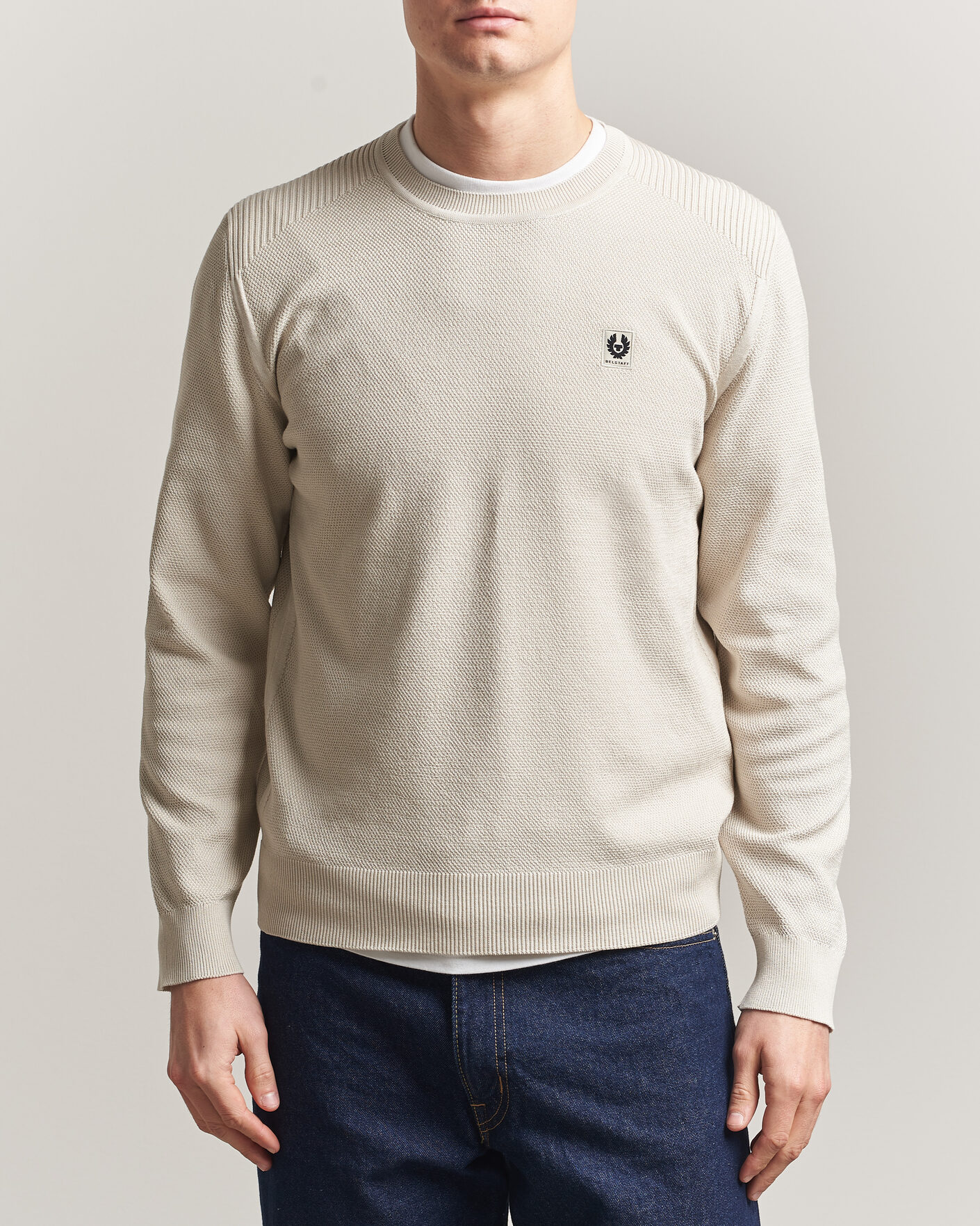 Heren | Truien | Belstaff | Coast Knitted Crew Neck Silver Birch