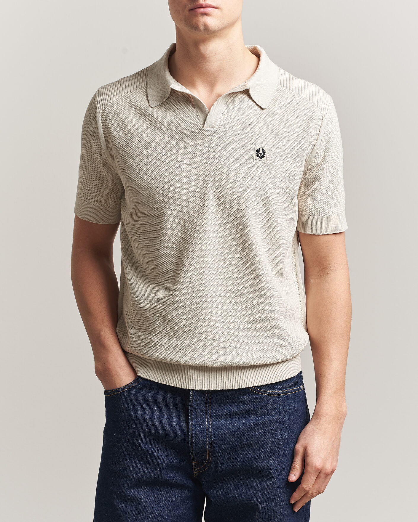 Heren | Polo's | Belstaff | Coast Knitted Polo Silver Birch