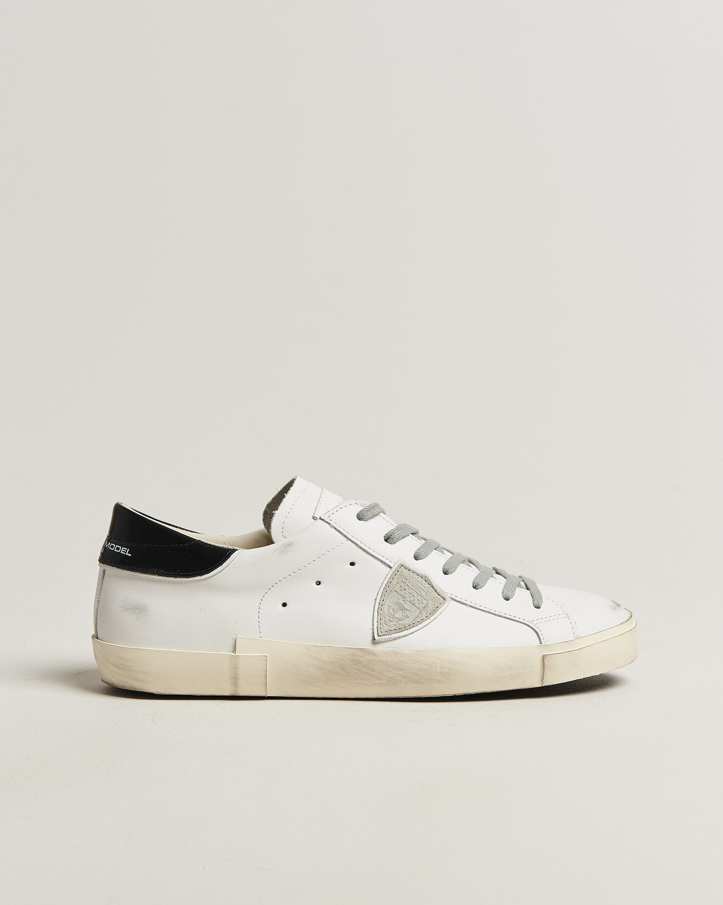 Heren | Sneakers | Philippe Model | PRSX Low Top Canvas Mix Sneaker White/Black